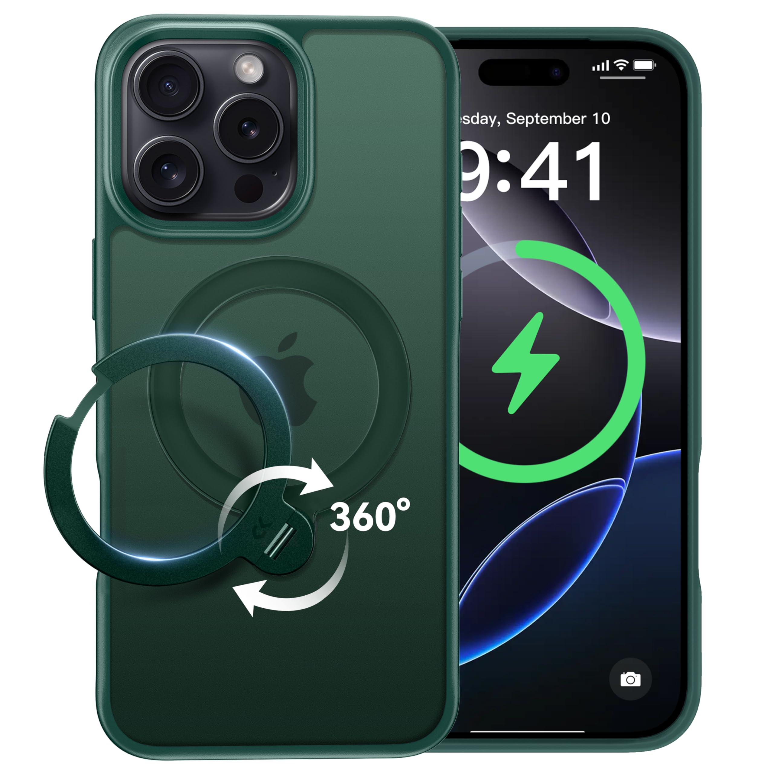 iPhone16 PRO MAX 新品購入360度カバー装着傷無し新品級超美品 Amazon | 【2026最高傑作&定点360度回転】CASEKOO iPhone 16 Pro Max