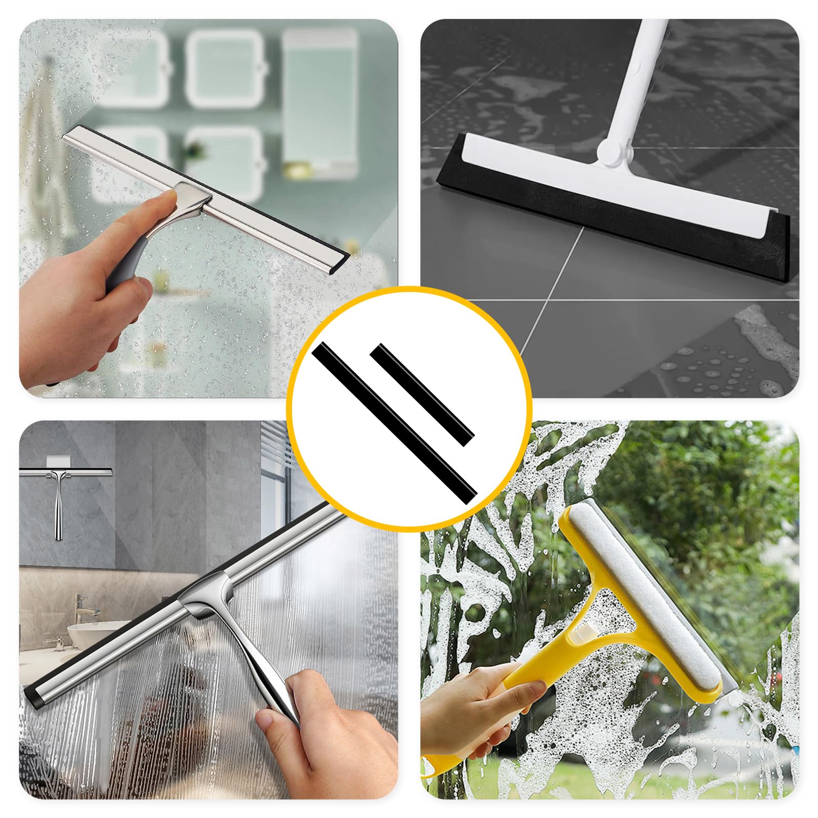 8 Pezzi Chiffons de Nettoyage en Microfibre pour Karcher,Microfibra Compatibili, con WV2 WV5 Accessori, Panno di Pulizia di Ricambio per Vetri Finestra Aspirapolvere