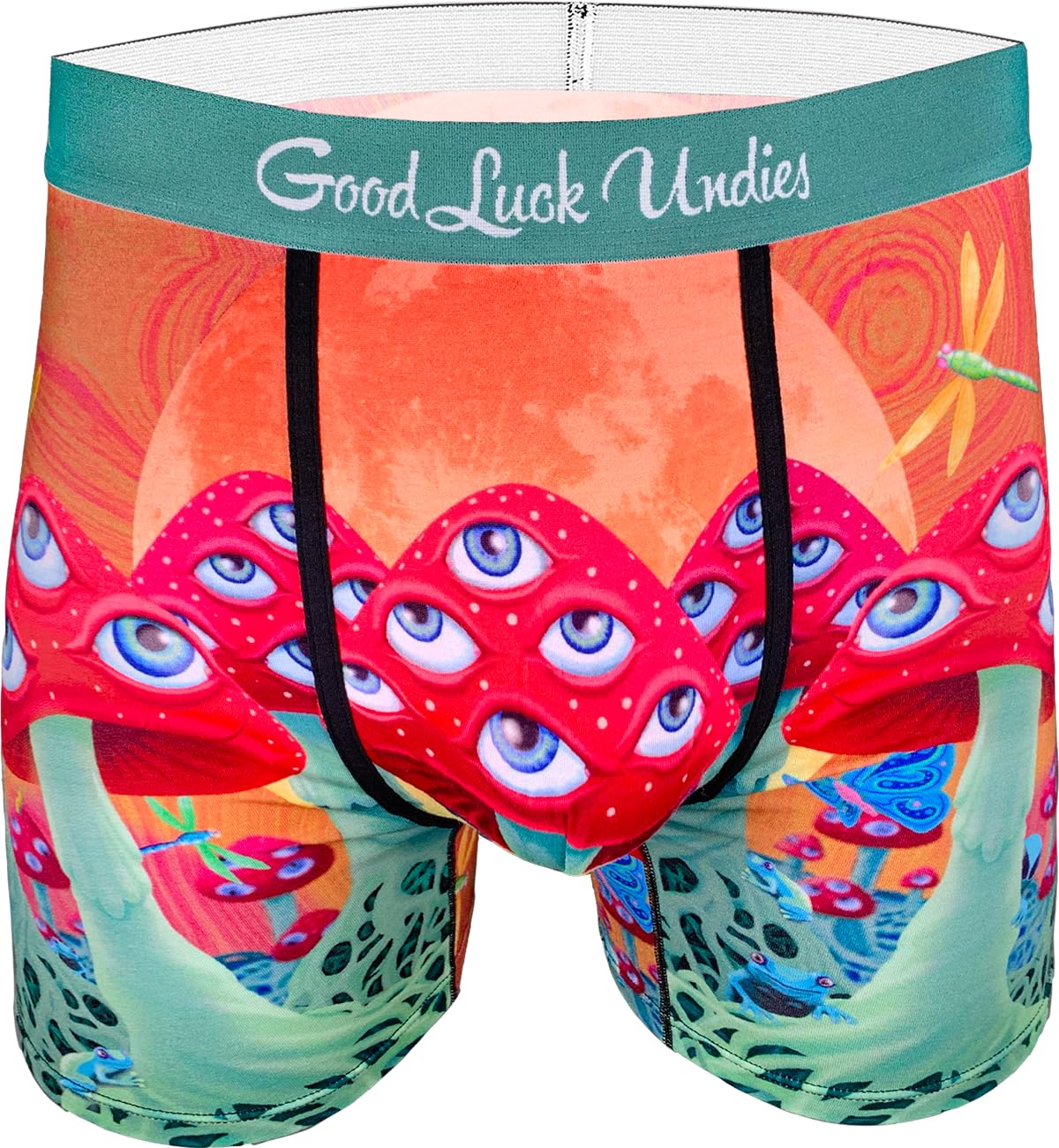 Good Luck Sock Men's Magic Mushrooms Good Luck Undies Mushrooms Boxer Brief Underwear, Xl