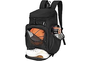 Basketball Gear Bag: Large Sports Backpack with Ball and Shoe Compartments