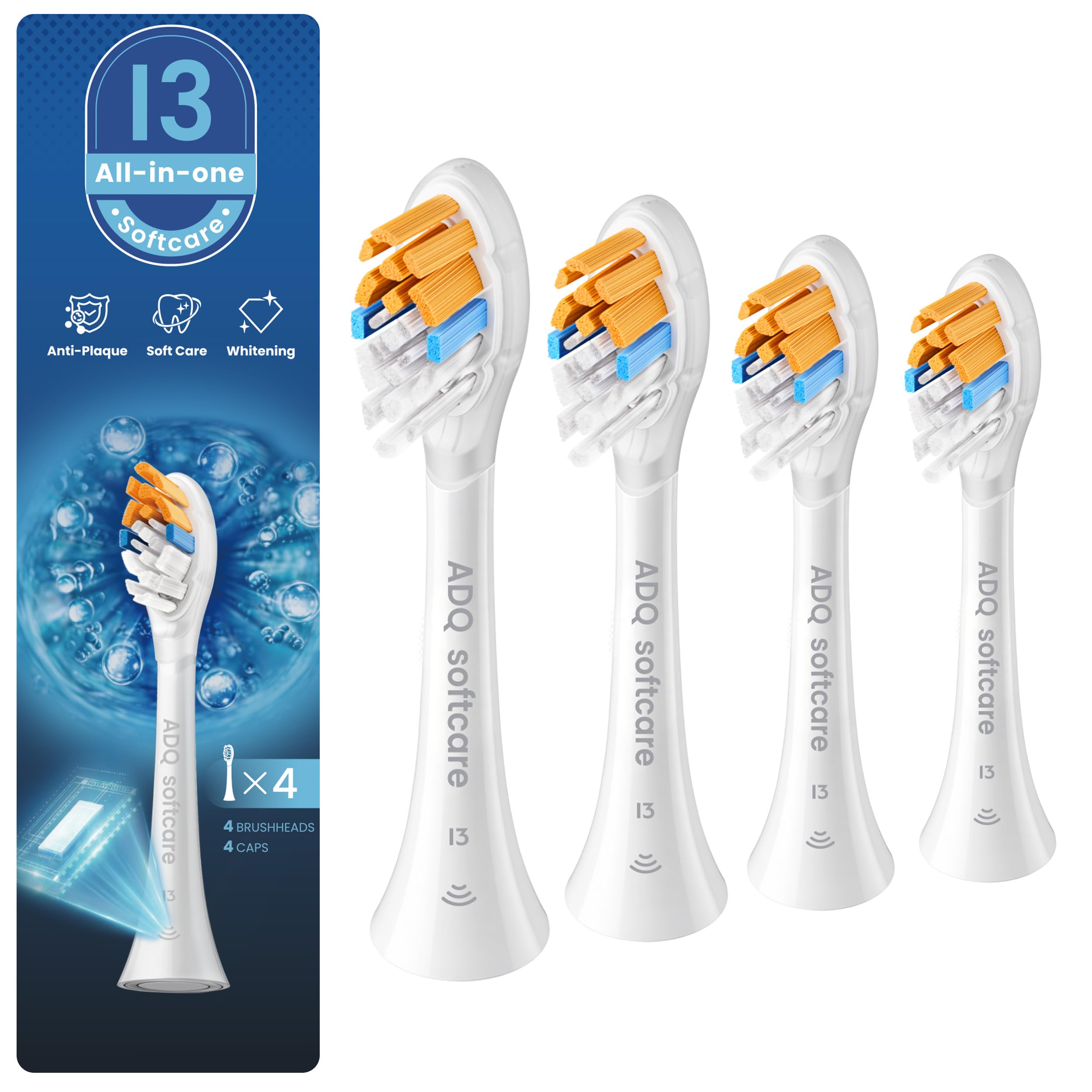 ADQ Cabezales de cepillo de dientes eléctrico Softcare compatibles con