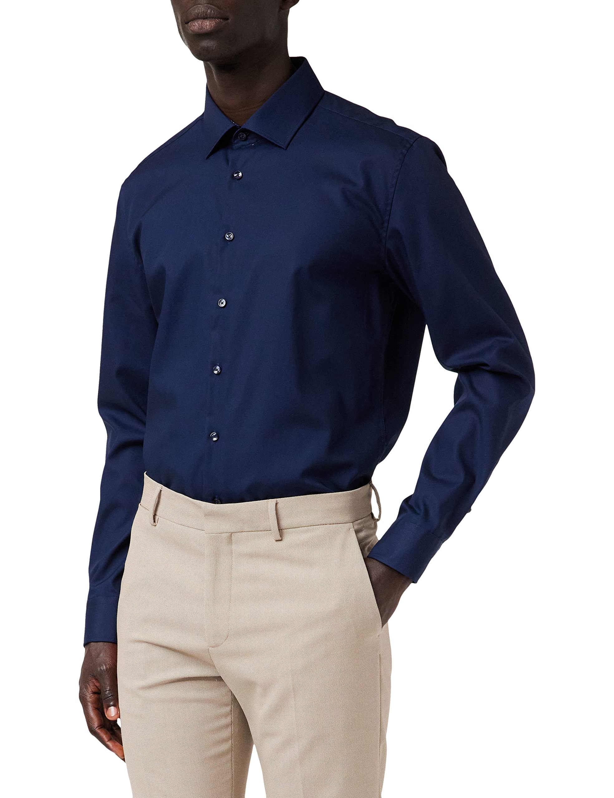 Seidensticker Men's Business Shirt Slim Fit - Non-Iron Business Shirt - Slim Fit 41