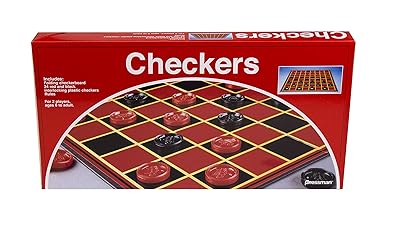 Pressman Checkers -- Classic Game With Folding Board and Interlocking Checkers, 2 Players