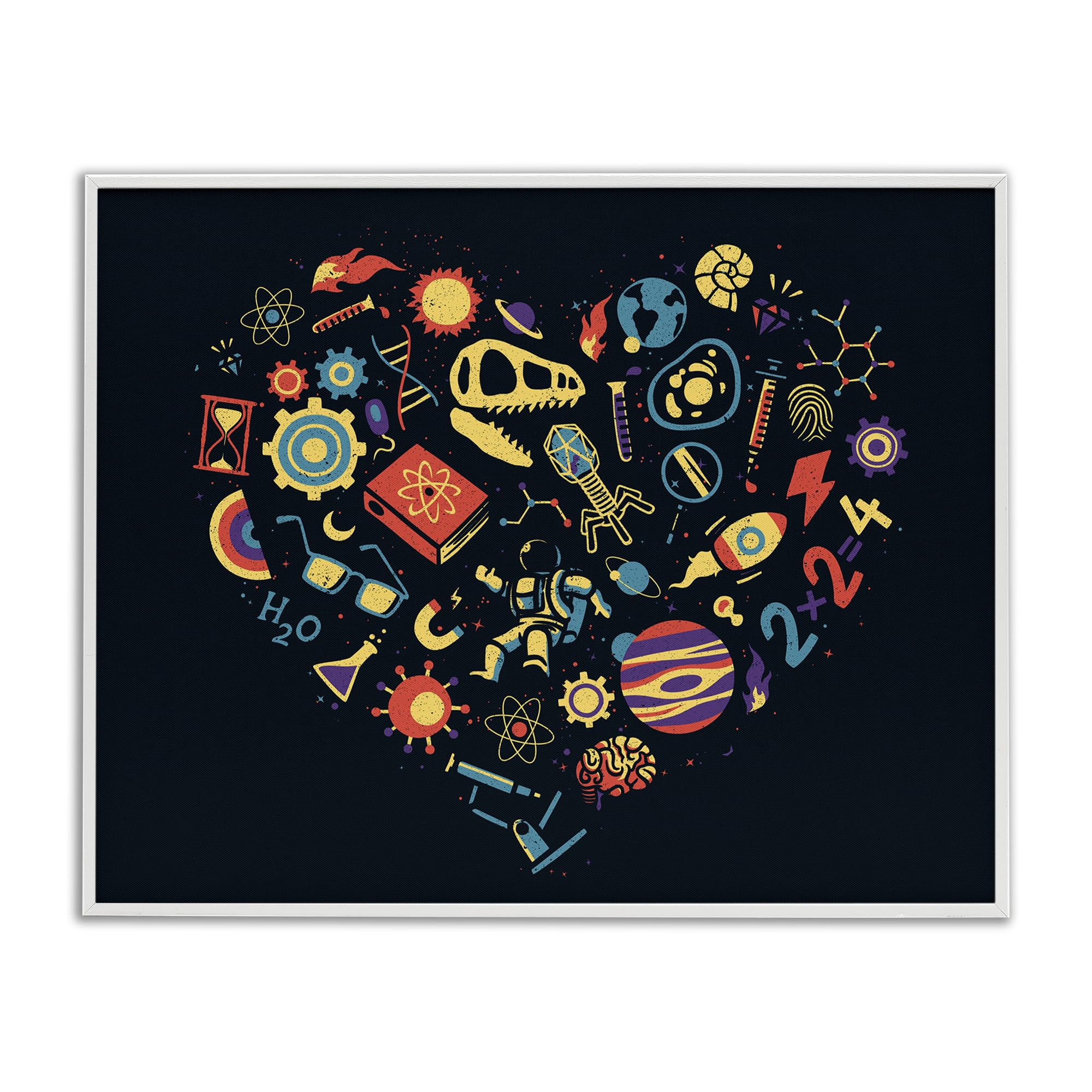 'Retro Science Heart'| Framed Giclee Art