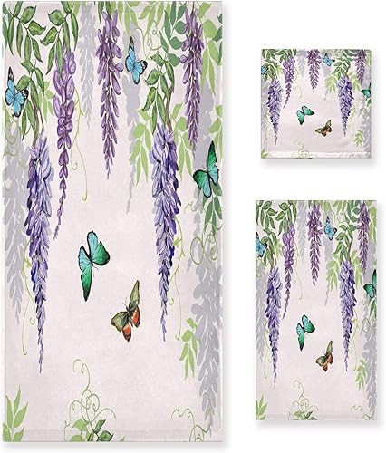 Vista 13 de ALAZA Juego de toallas de 3 piezas, juego de toallas de baño con escamas de dragón arcoíris, 1 toalla de baño, 1 toalla de mano, 1 toalla, toallas