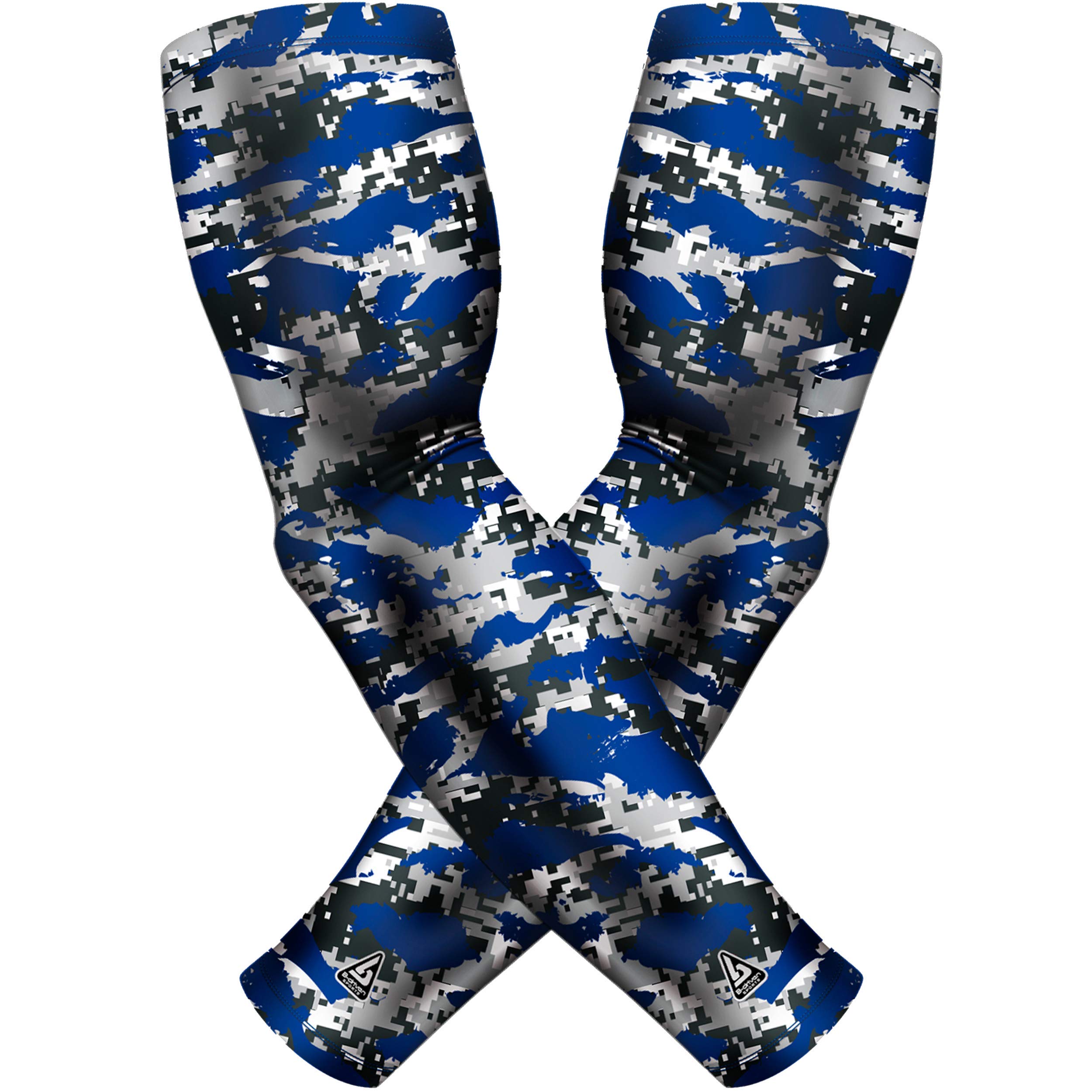 B-Driven Sports Premium Pro-Fit Compression Arm Sleeves for Men Women & Youth 44 Graphic Designs – Improve Circulation