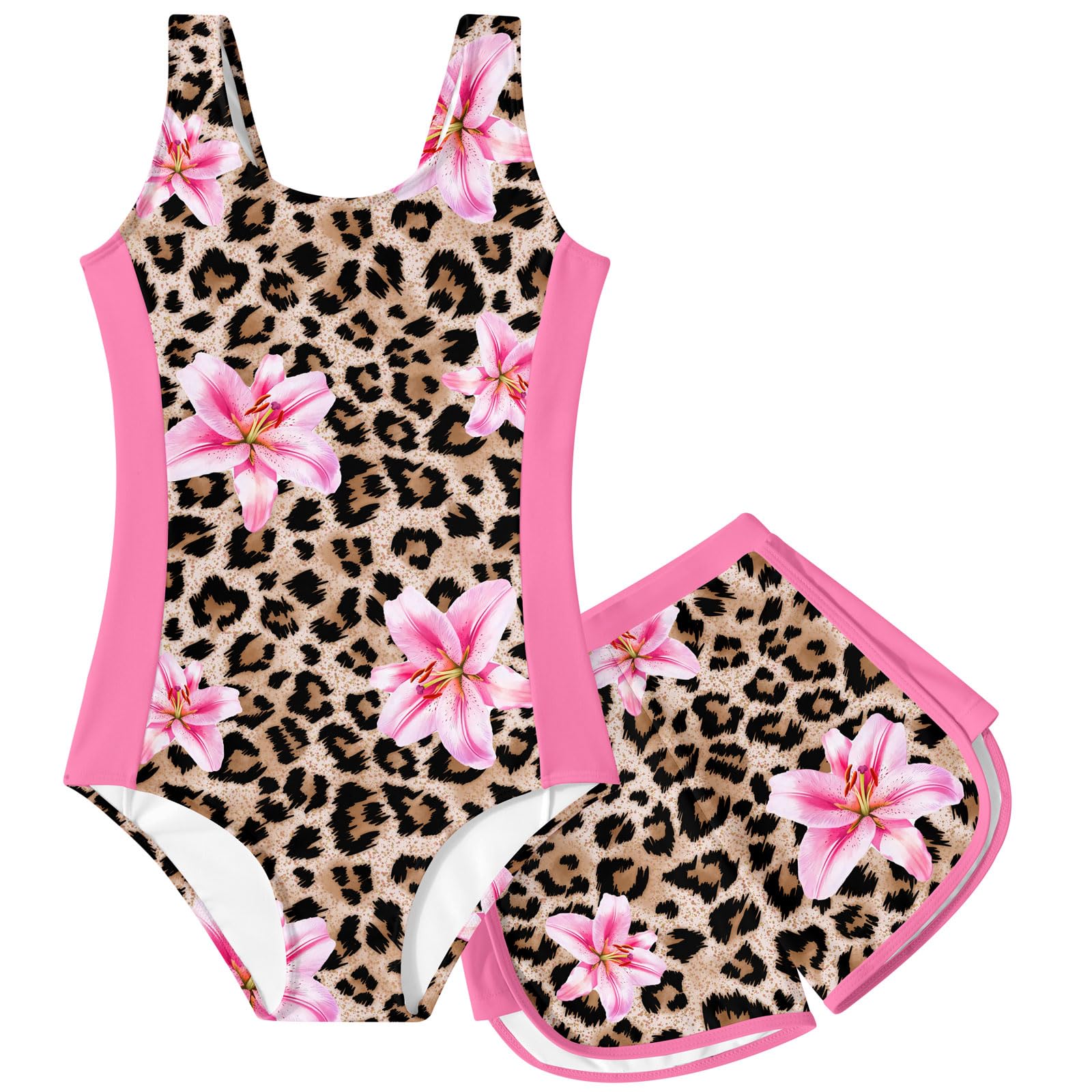TUONROAD Toddler Girls One Piece Swimsuit Bathing Suit with Short for 3-9
