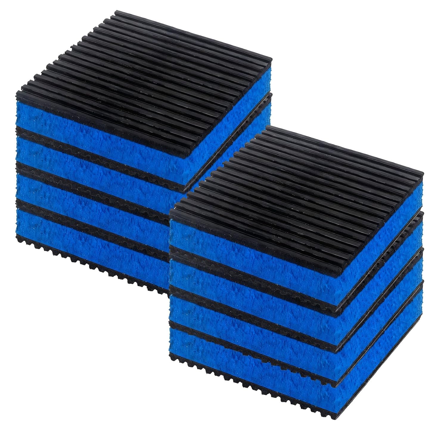 8 PCS Rubber Anti Vibration Pads, 4″ EVA Square Absorbing Mat, Heavy Duty Blue Sound Insulating Isolation Pads for Dryer, Washing Machine, Conditioner, Treadmill