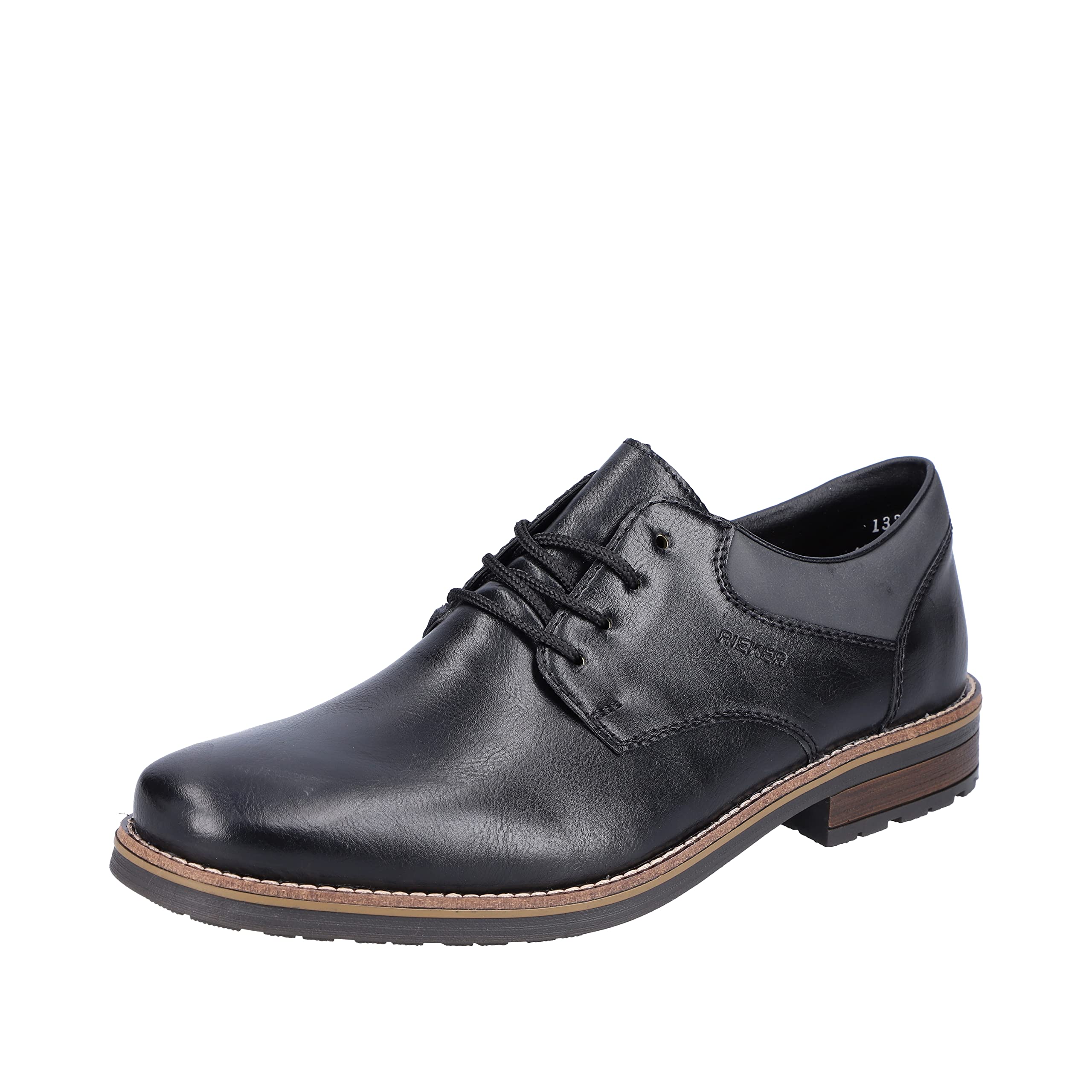 Rieker 13200-00 Schnürhalbschuh Kunstleder Herren in schwarz