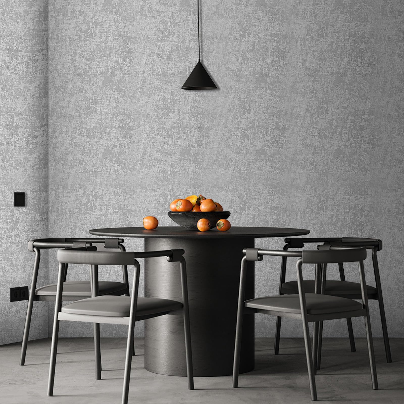 TarwanearIndustrial Textured Concrete Effect Wallpaper Cement Grey Shabby Chic Wallpaper Roll Non-Woven Fabric Stone Pattern Matte Feature Wallpaper Decorative for Bedroom Living Room Hallway