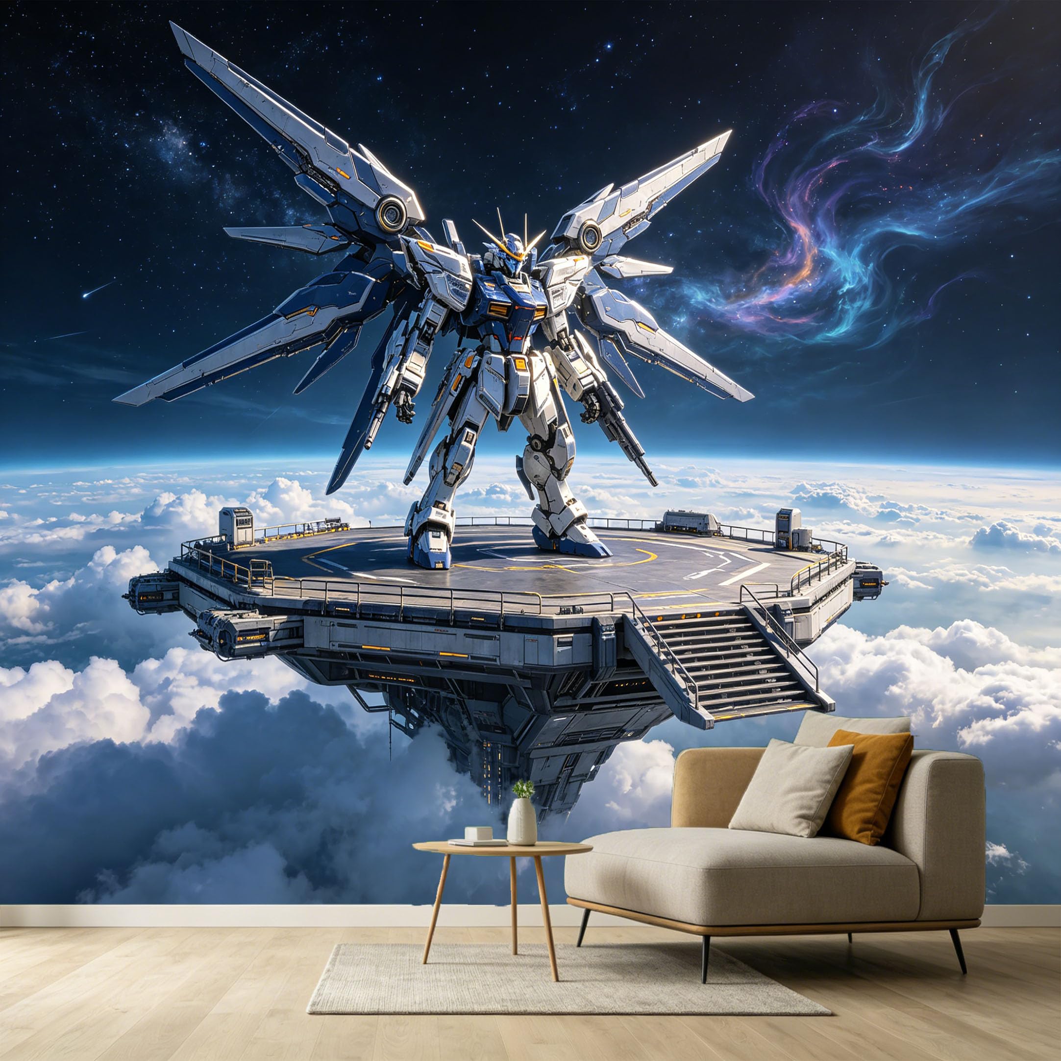 Custom Size Wall Murals Mecha Robot Futuristic Space Planet Modern Abstract 3D SelfAdhesive Wall Fabric Removable Large Wallpaper for Photo Living Room
