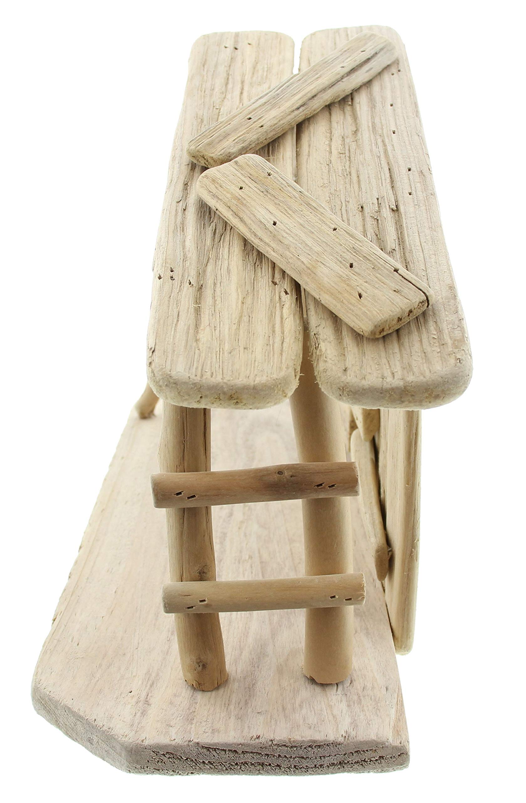 FRANK FLECHTWAREN Krippe, Weihnachtskrippe, Advent, Christkind, Rustikaler Charme, Stall aus stabilem Treibholz, Maße 40 x 15 x 25 cm