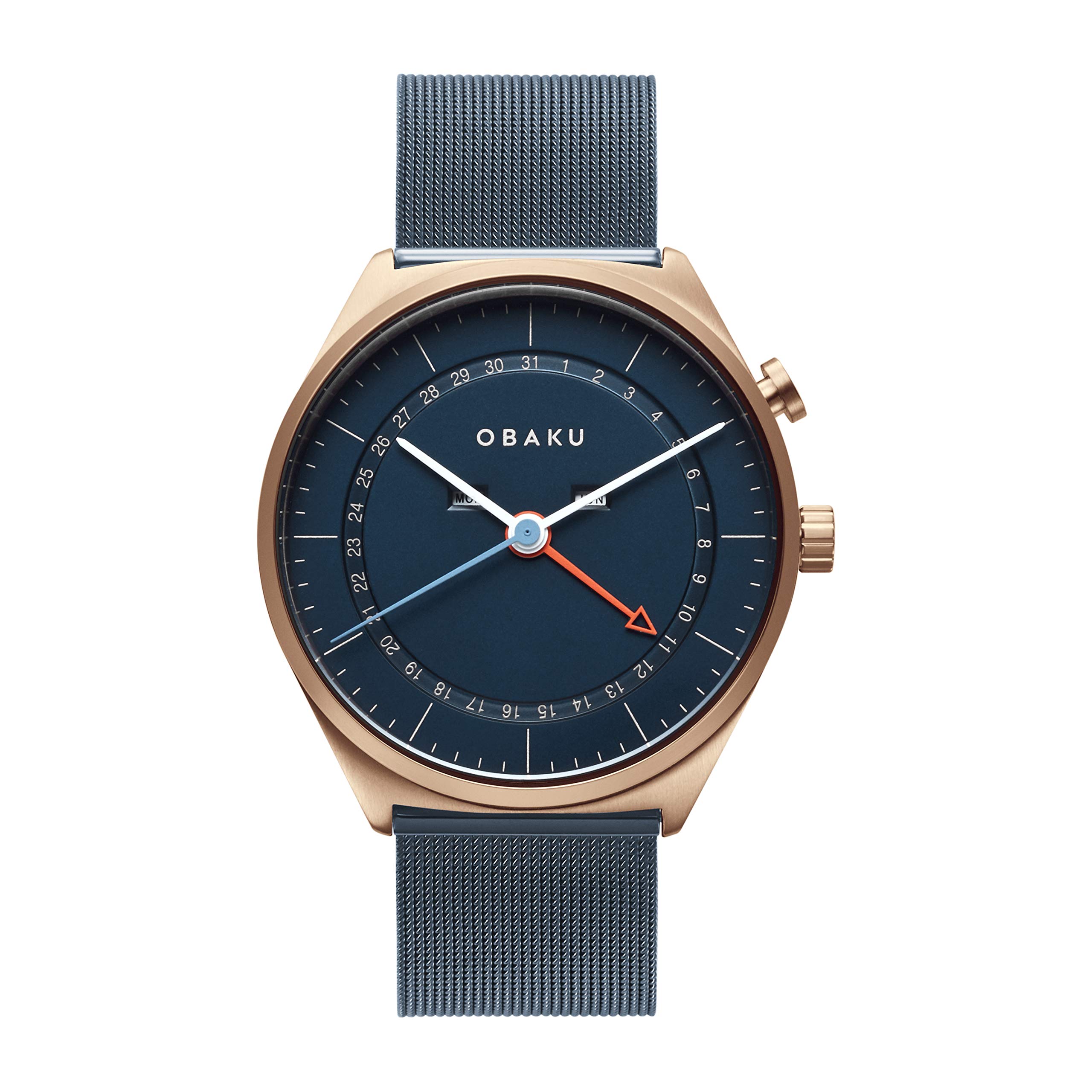 Obaku Dato Ocean Analog Blue Dial Mens Watch-V242GMVLML (B084JN51GP) Amazon Price History, Amazon Price Tracker