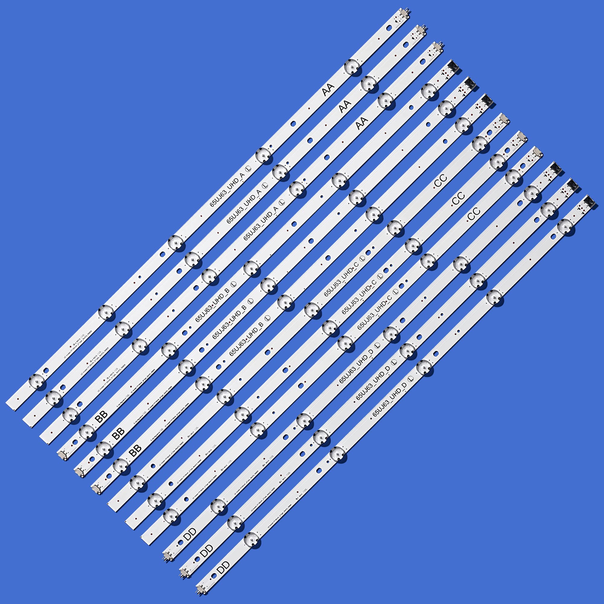 Tira de LED EAV63673007 para reparar pérdida de brillo en LG 65UJ630V de 65" 7