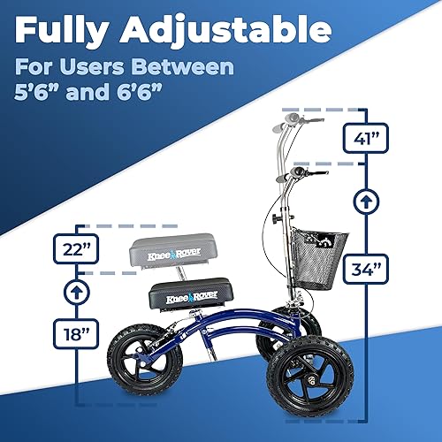 Vista 14 de KneeRover Jr - Rodillera todo terreno para niños y adultos pequeños, para cirugía de pie, andador de rodilla resistente para recuperación