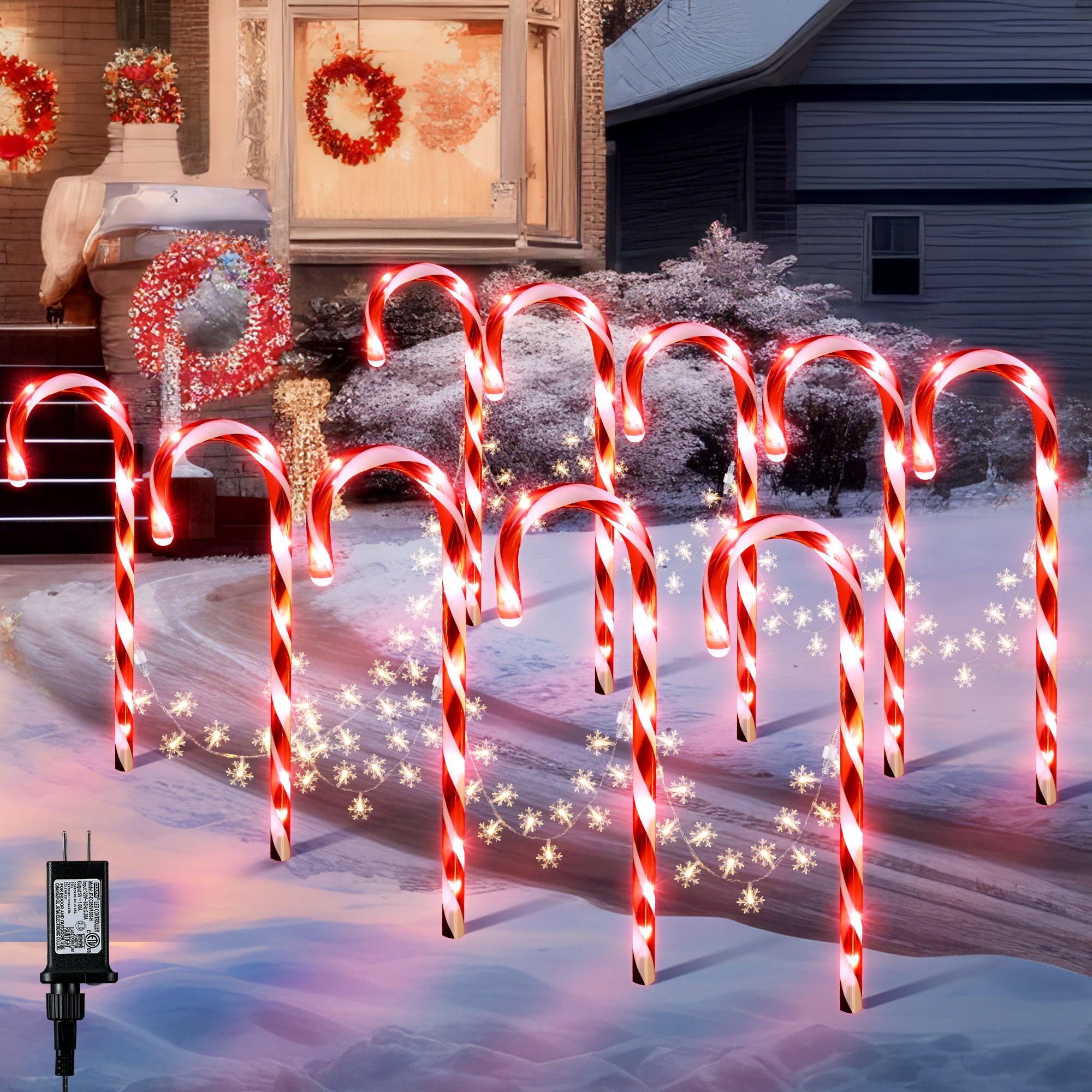 クリスマス LED キャンディースティック 10ピースセット US 楽天市場】【在庫限り】【人気商品】 クリスマス LED キャンディー
