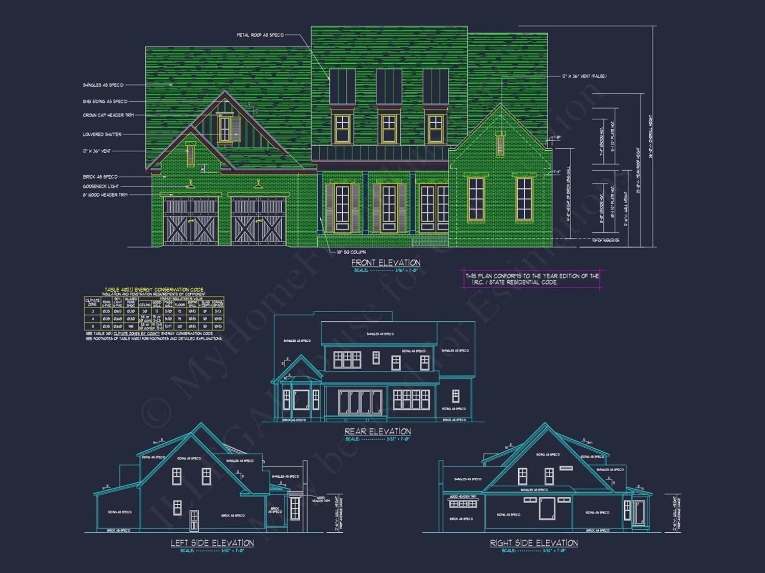 17-1094 House Plan - Elegant House Plan with Modern Floor Plan and CAD Designs