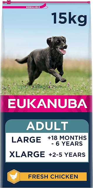 Eukanuba Complete Dry Dog Food for Adult Large and Giant Breeds with Fresh Chicken 15 kg
