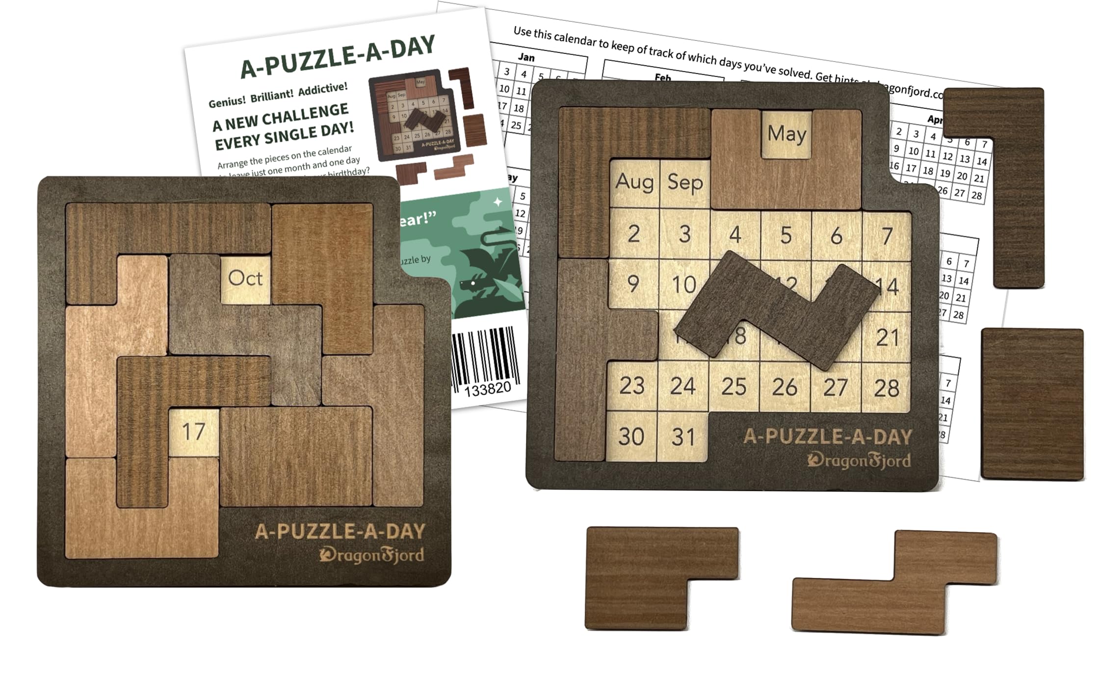 A-Puzzle-A-Day Deluxe: The Original Daily Calendar Puzzle with 365+ Challenges for Every Day of The Year, by DragonFjord