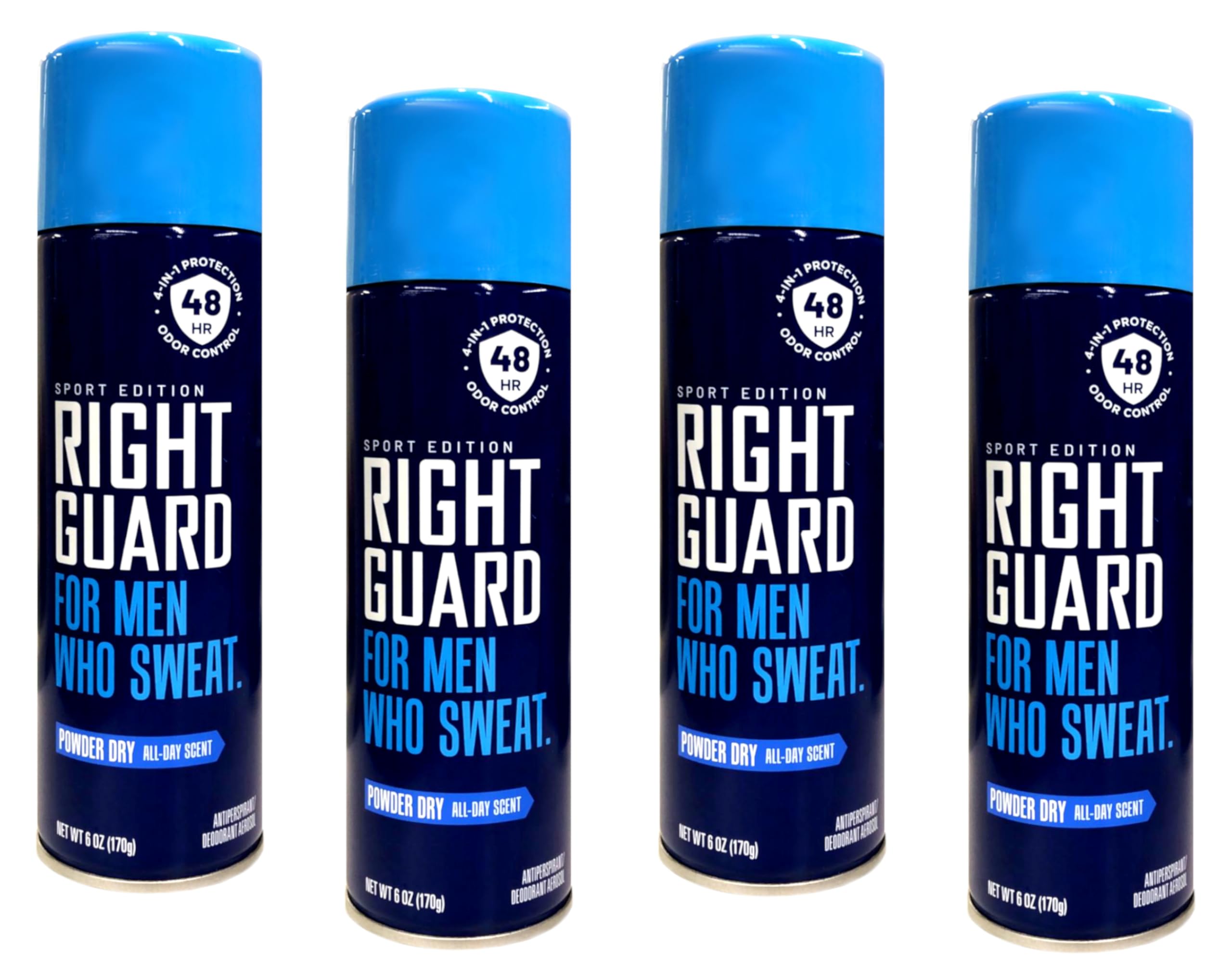 Right Guard Aerosol Sport Powder Dry Antiperspirant, 6 oz (Pack of 4)