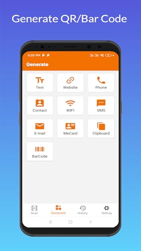 Fast QR/Bar Code Reader With Generate & Easy Scan