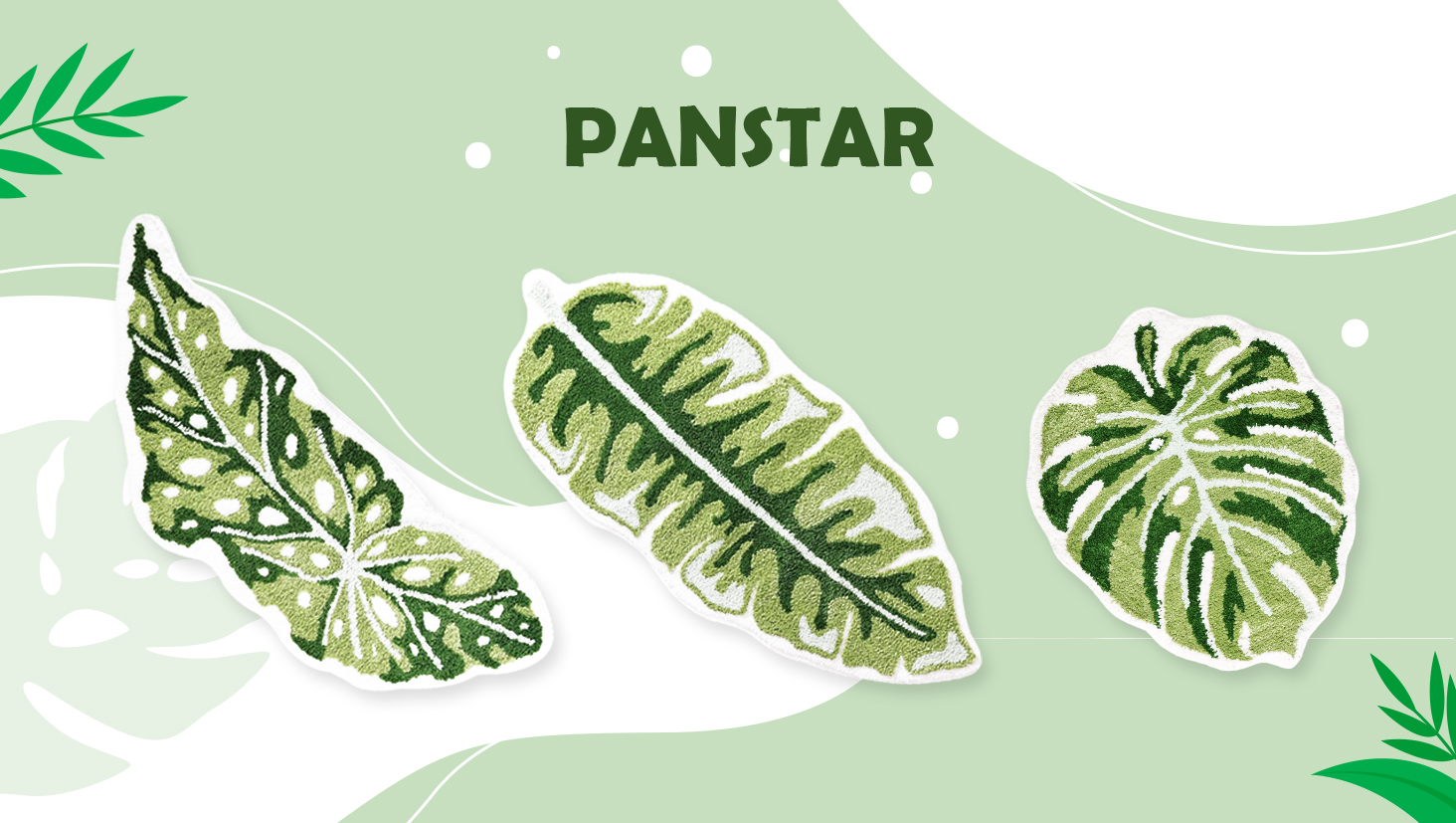 Amazon.com: Panstar Green Leaf Mat, Large Monstera Cute Non Slip
