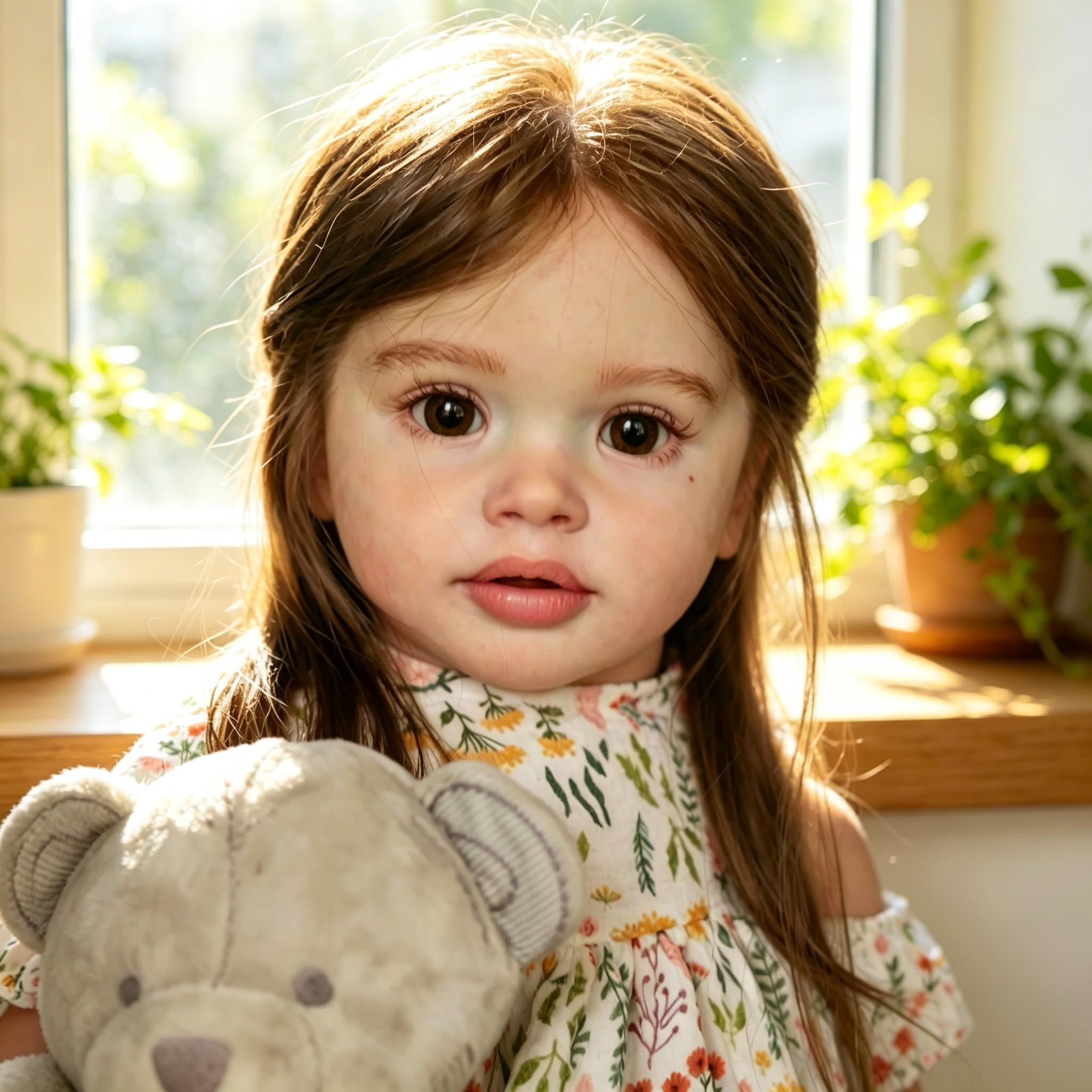 Lebhafte Wiedergeborene Kleinkind Puppen Mädchen Pippa 66cm,Große Größe Wiedergeborene Baby Puppe Tuch Körper,Realistische Offene Augen Neugeborene Babypuppen Mit Zubehör