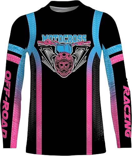 Miniatura 6 de Motocross Racing Jersey UPF30+ Kids Mens Dirt Bike Jersey manga larga personalizada Racing Camisas de manga larga Off-Road XM15