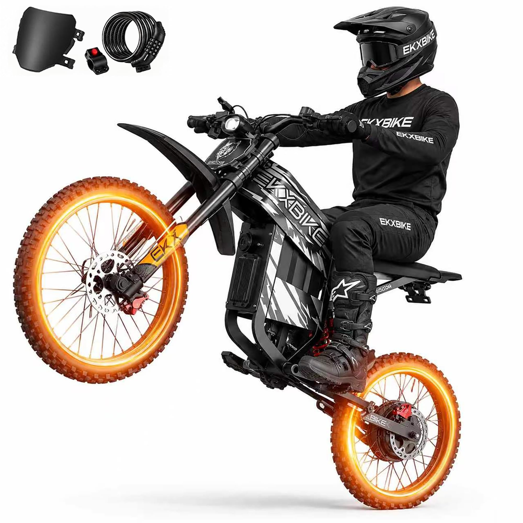 Electric Dirt Bike,7000W/8000W/12000 Peak Motor 55-62MPH Fast Electric Bike