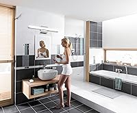 Vista 6 de Temgin Bathroom Lights Over Mirror 24Inch LED Vanity Lights Bar 14W Modern Light Fixture for Bathroom Chrome Cool White 6000K