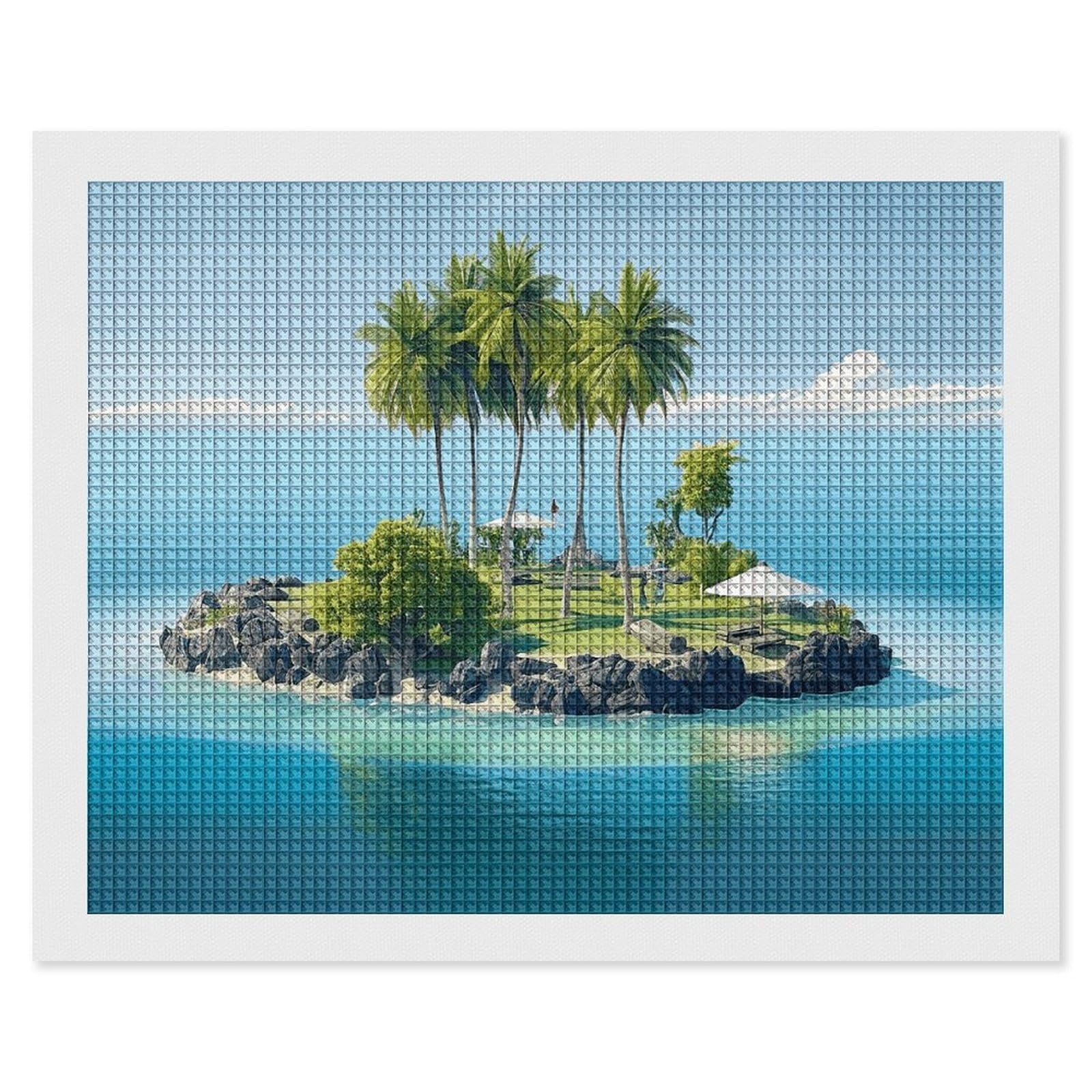 NONHAI Diamond Painting Kits for Adults - DIY Diamond Art Kits for Beginners - Full 5D Paint Drill Diamond Dots Paintings- Island Diamonds Pictures Gem Art and Craft Wall Decor 16"x20"
