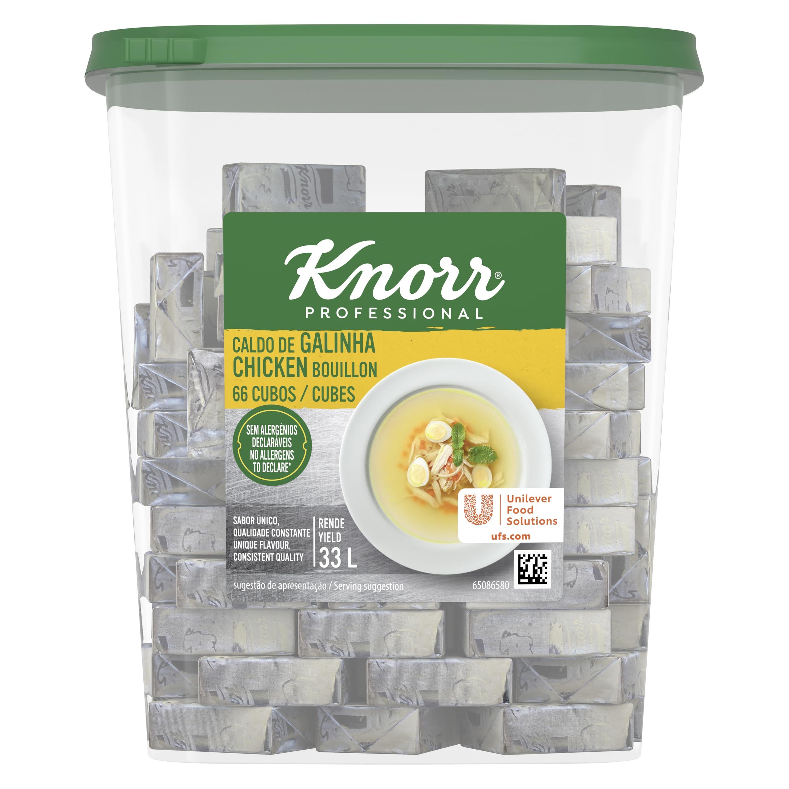 Knorr Professional Chicken Bouillon Cubes, Chicken Stock Cubes for Soups, Stocks and Broths, 66s