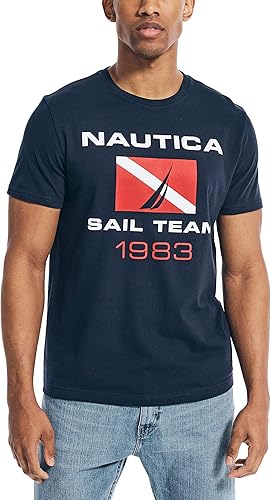 Miniatura 8 de Nautica Camiseta gráfica de manga corta 100 algodón para hombre