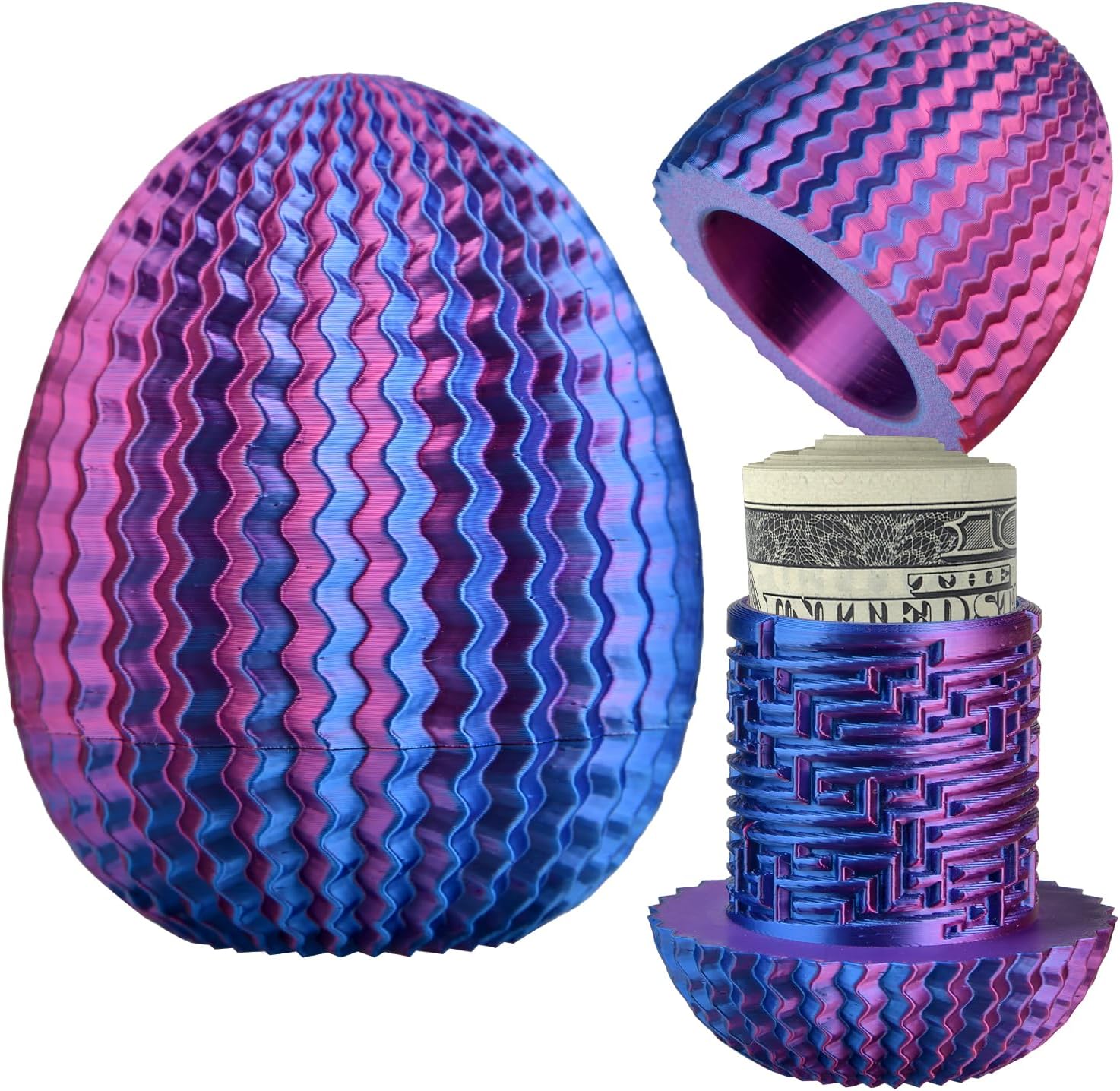 Mystery Egg Puzzle Box Easter Gift, 3D Printed Fidget ADHD Toy, Easter Gifts for Kids Adults, Reusable Surprise Box Funny Birthday Gifts for Men Women.