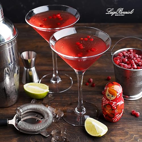 Vista 8 de Luigi Bormioli Crescendo - Juego de 4 vasos de Martini de 10 onzas, vasos de cóctel de cristal, aptos para lavavajillas, fabricados en Italia