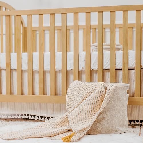 Miniatura 5 de Crane Baby Marigold Chevron - Manta de algodón suave para guardería y cochecito de bebé, 100% algodón, 36 x 36 pulgadas