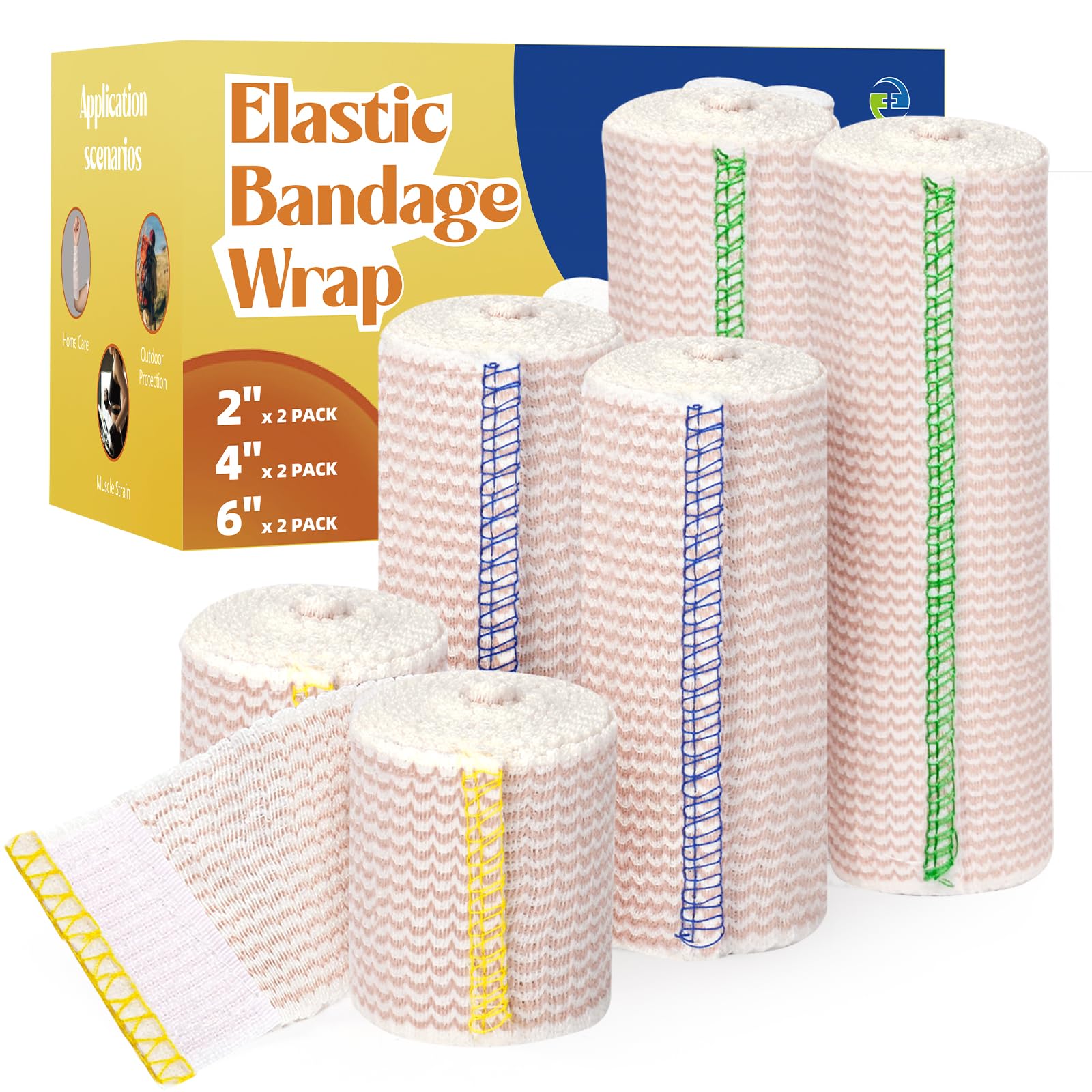 6" Elastic Bandage Wrap Compression Bandage for Waist Leg, 2 Pack — Amazon image 32