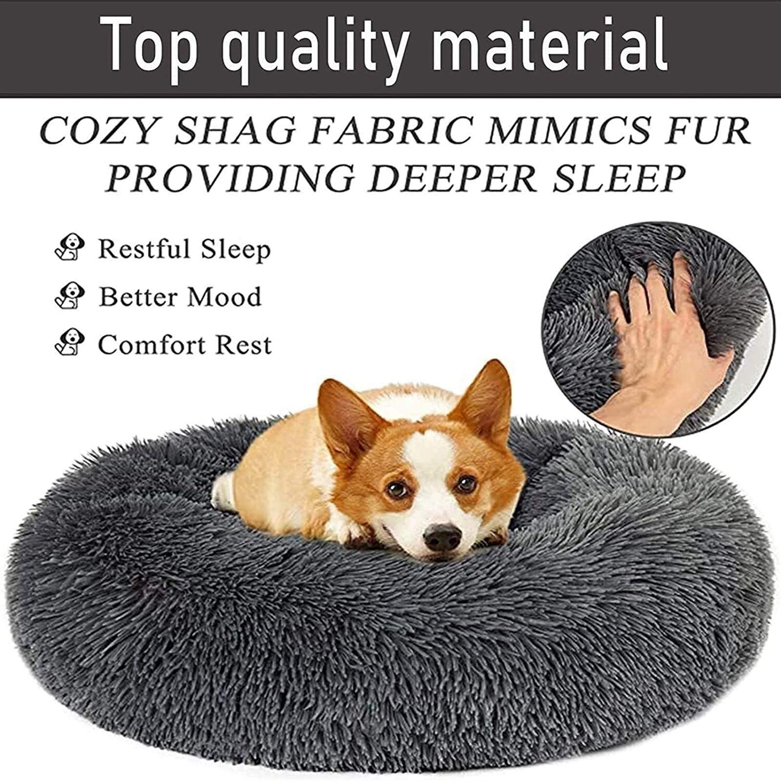Hundebett für Große Mittlere Hunde Flauschige Baumwolle Hundesofa Orthopädische Angst Relief Zwinger Winter Heizung Warme Hund Kissen Waschbar Bett für Innen