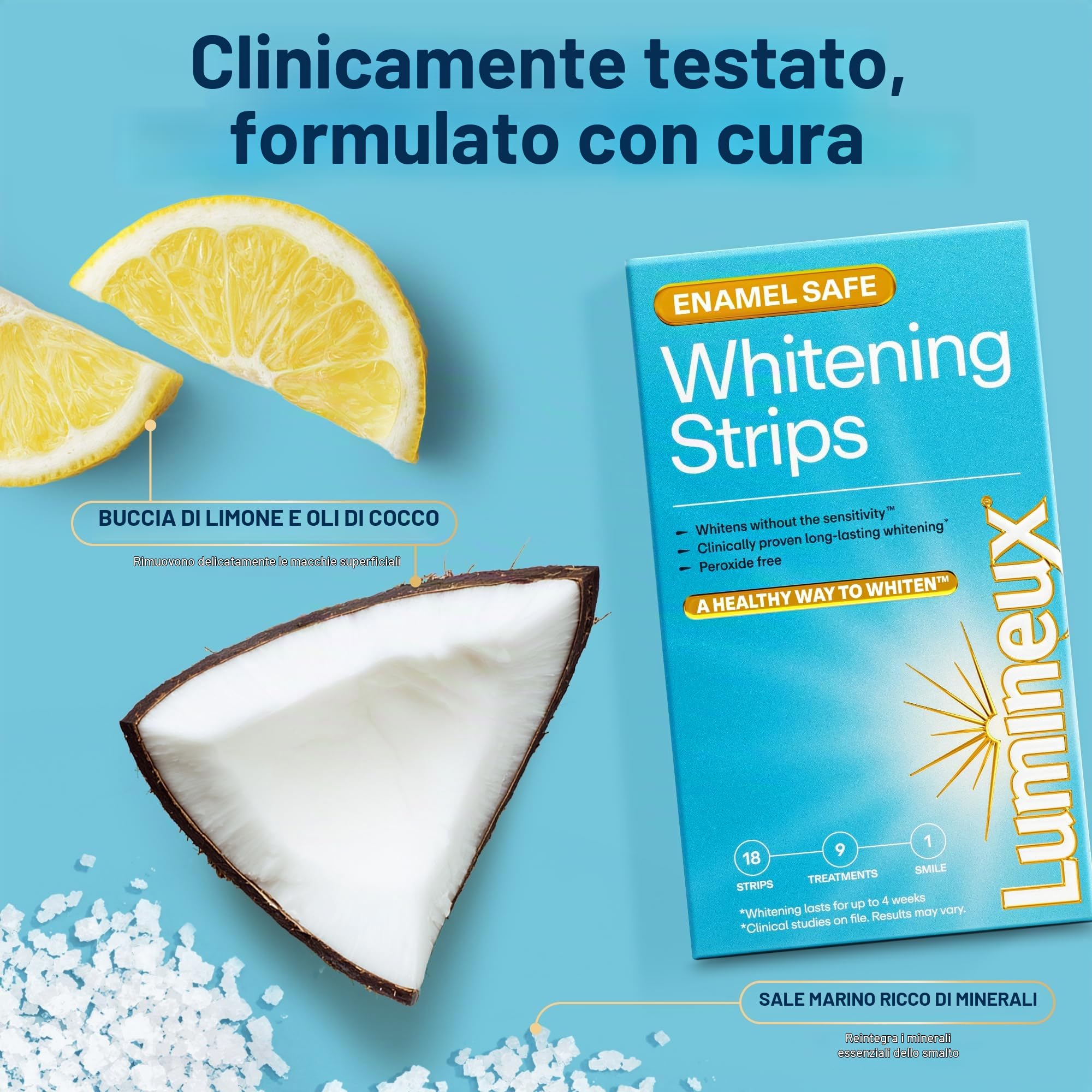 Lumineux Teeth Whitening Strips 7 Treatments - Enamel Safe - Whitening Without The Sensitivity - Dentist Formulated & Certified Non-Toxic