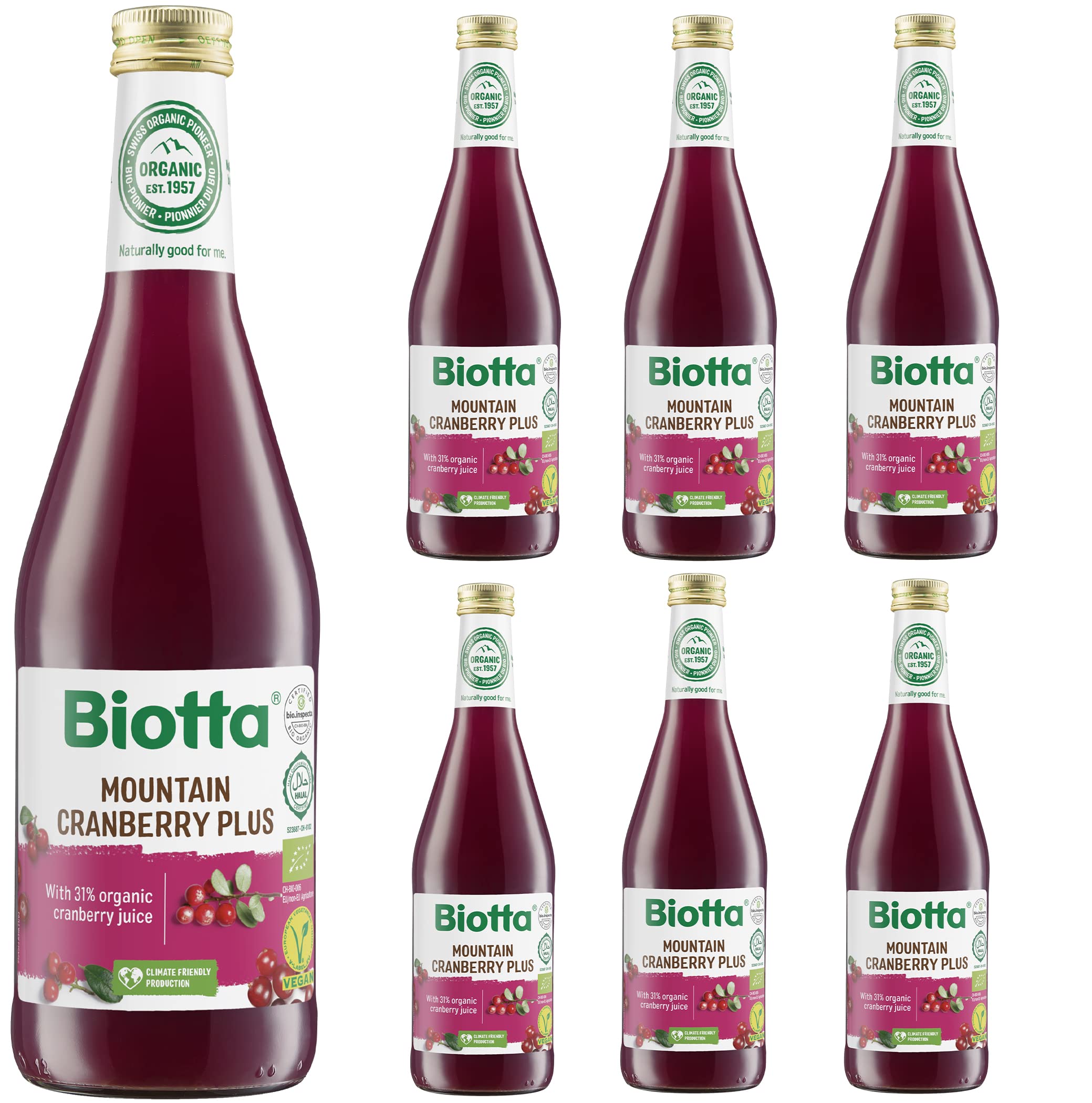 Biotta Cranberry Juice, 3000ml (Pack of 6 x 500ml)EU Organic
