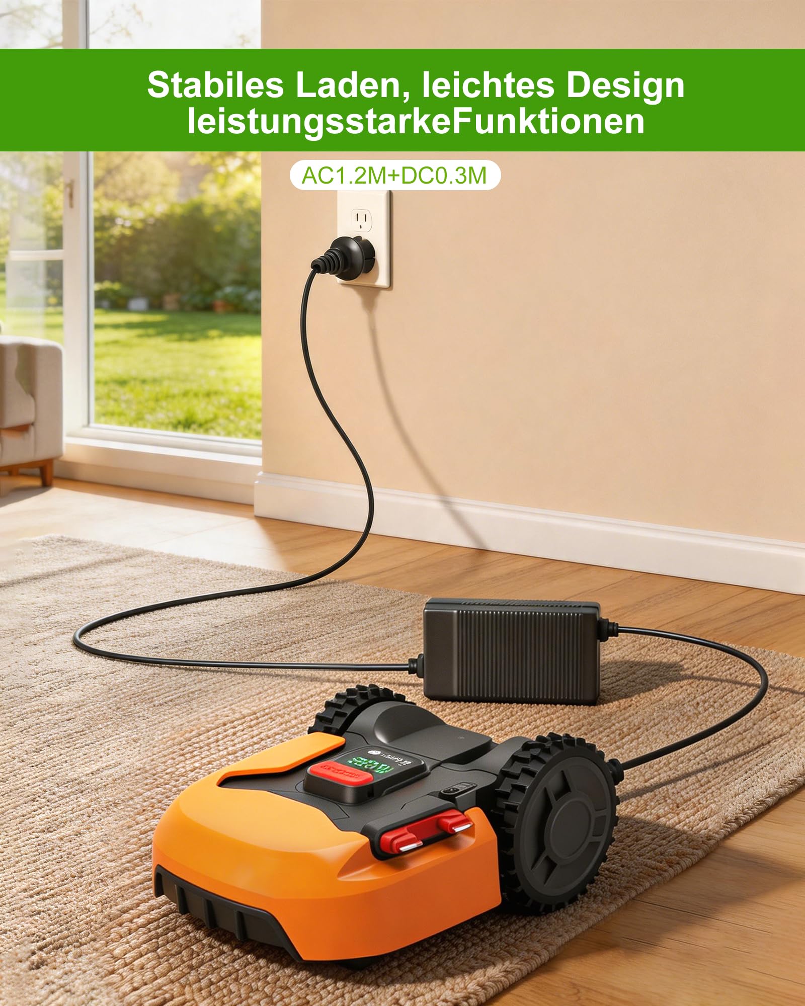Fuente de alimentación de 28 V 1,5 A compatible con Worx Landroid WA3754 WA3716 WG754E WG755E WG757E WG758E M500 M800 M800i robot cortacésped cargador 28 V