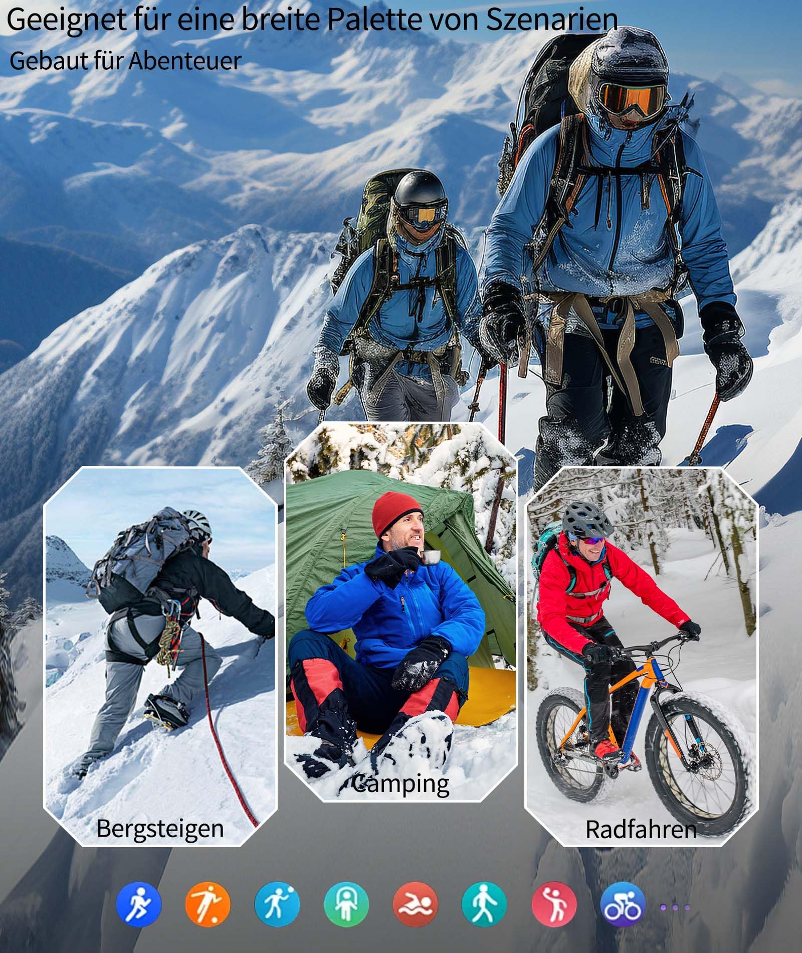 Zoofly Thermohose Herren Softshellhose Herren Wanderhose Wasserdicht Winter Outdoorhose Skihose für Herren Outdoor Funktionshose Trekkinghose Herren mit Fleece