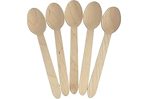KingSeal Disposable Birch Wood Cutlery Spoons