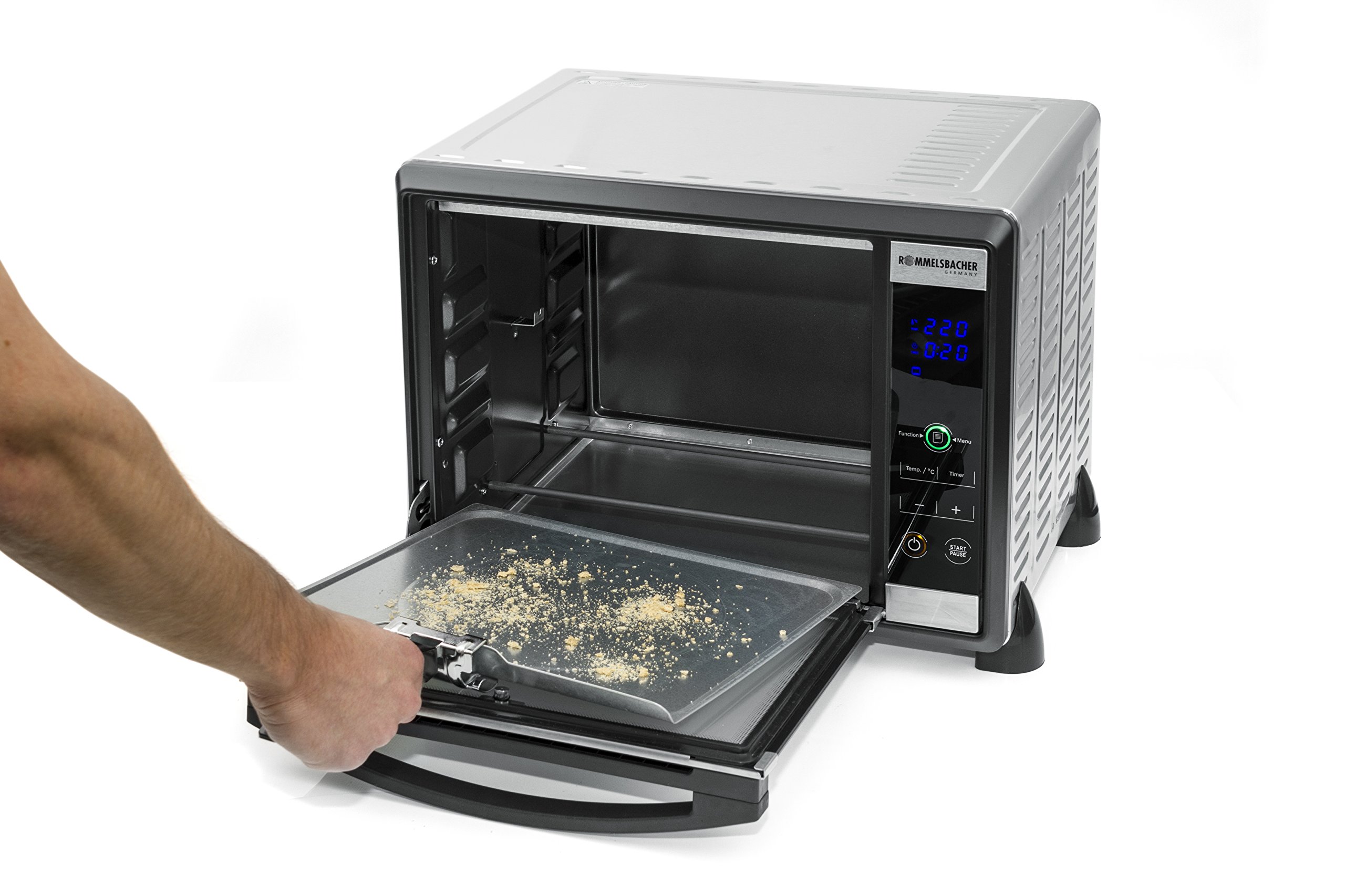 Rommelsbacher BGE 1580/E Forno elettronico con grill 30L, BGE 1580/W, Nero, Acciaio inossidabile