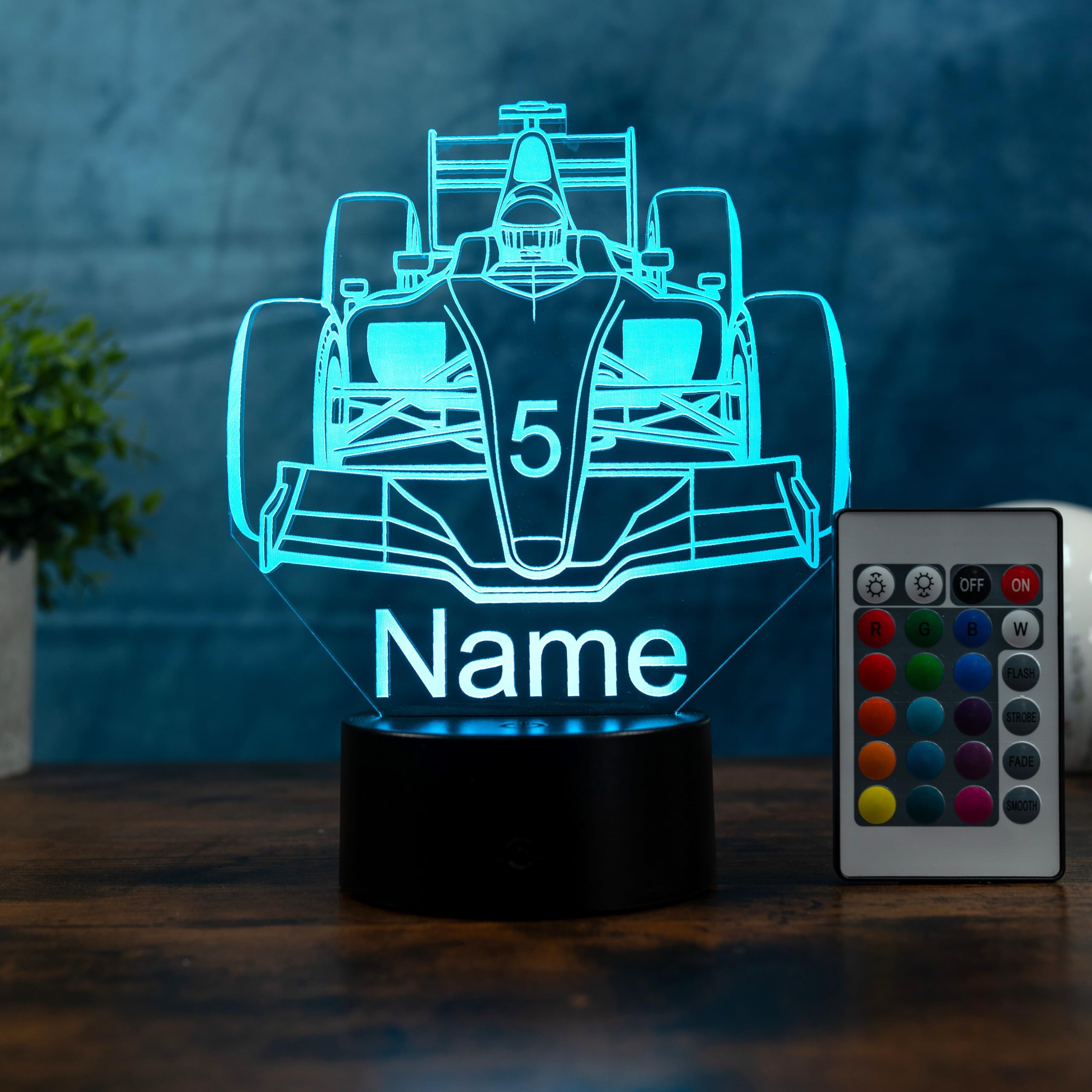 Personalisierte Formel-1 Nachtlicht Lampe, Geschenk für Formal eins Fans Geschenk Idee für Rennfahrer, als Tischlampe und Dekor