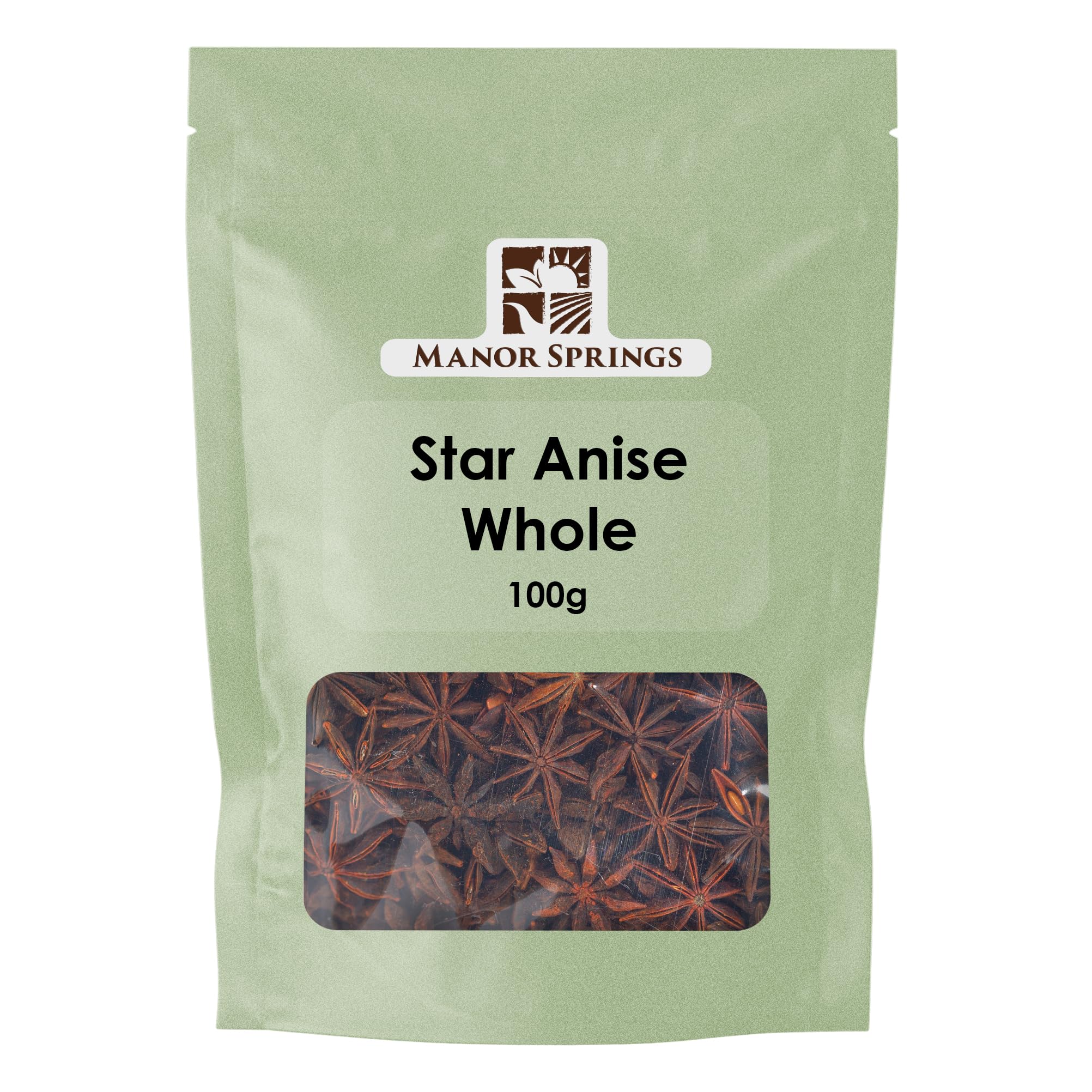 Star Anise Whole 100g by Manor Springs
