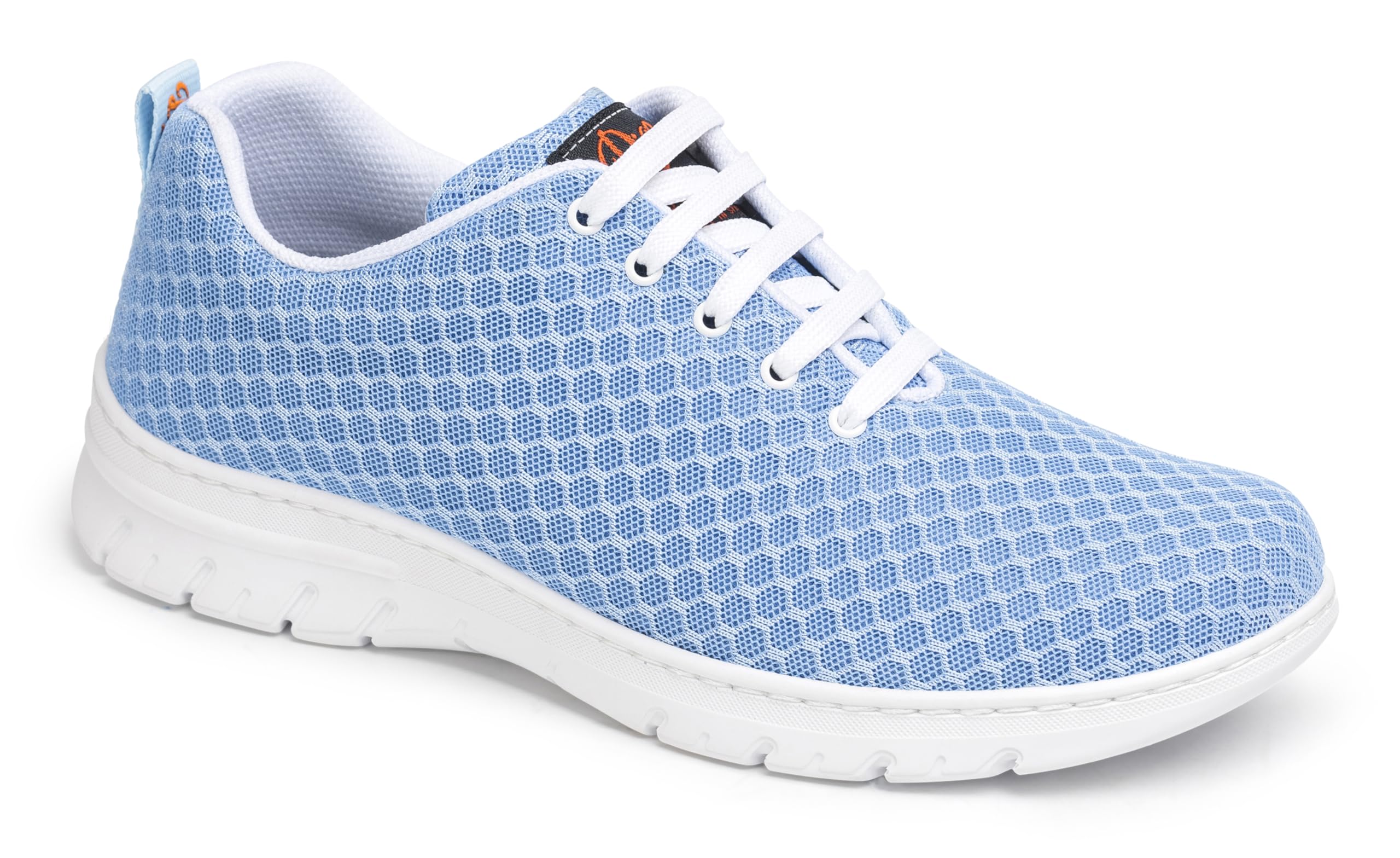 Dian Sneakersy robocze – ultralekkie, antybakteryjne, antypoślizgowe trenażer bezpieczeństwa, idealne dla szpitalów, pracowników zdrowia, kuchni i sprzątania, Calpe błękitne 42