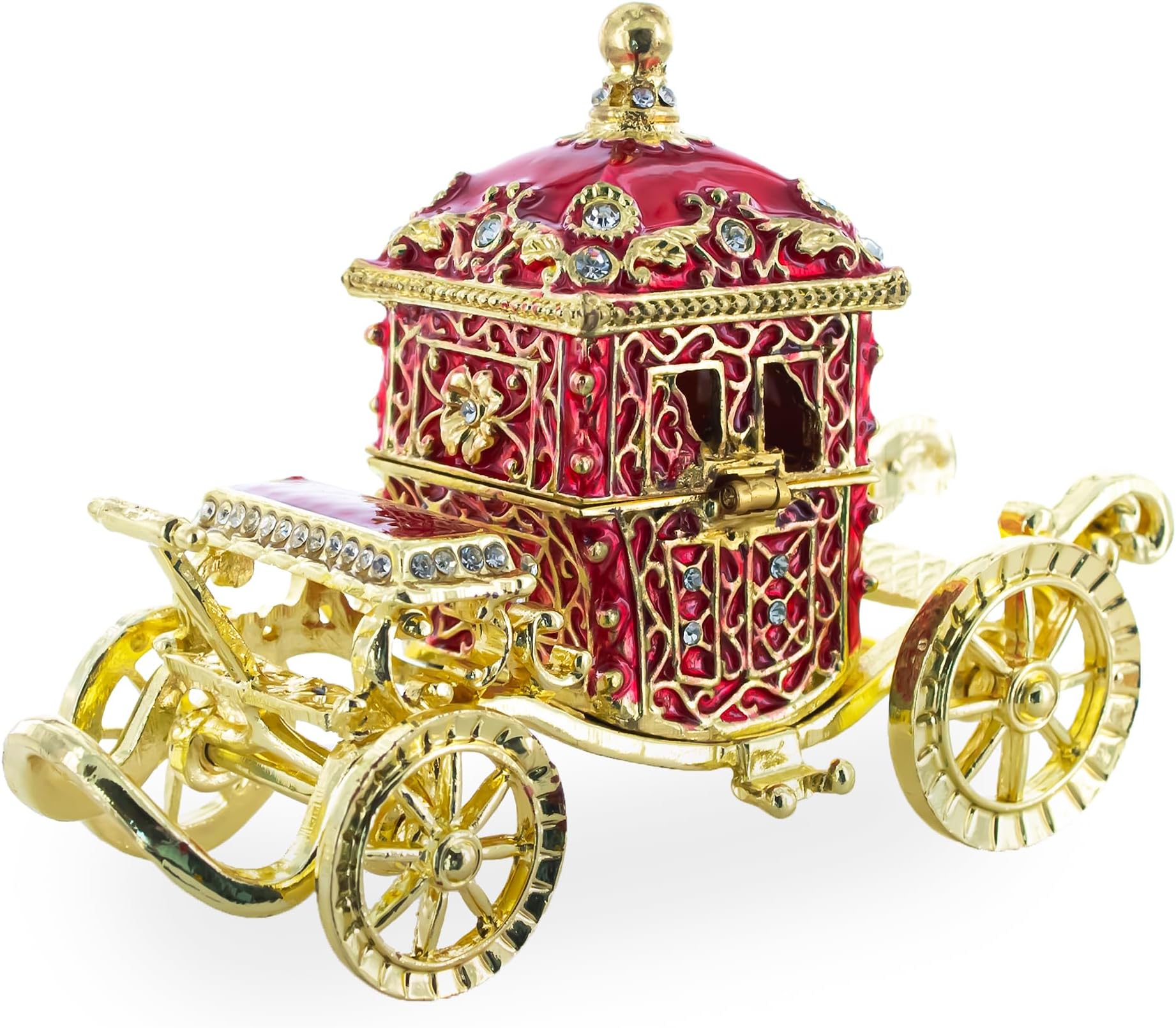 BESTPYSANKY Coronation Coach Ornate Decorative Jewelry Box, 2.8 Inches Tall x 4.4 Inches Long