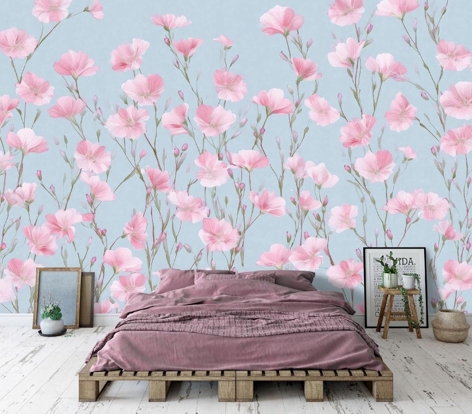 Kfjhgbdshhj 3D Mural Photo Mural-Wallpaper - Flowers - For Living Room Bedroom - 3D Effect - Natural,350Cmx256cm Poster - Wall Sticker - Frameless Picture