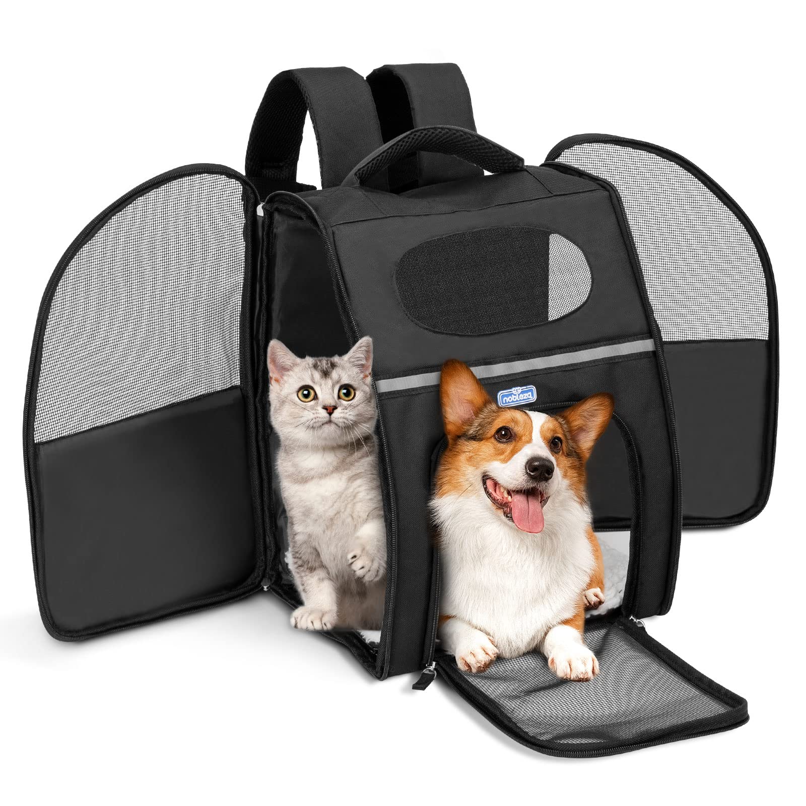 Cat Backpack Carrier, Nobleza Breathable Mesh Dog Carrier Backpacks